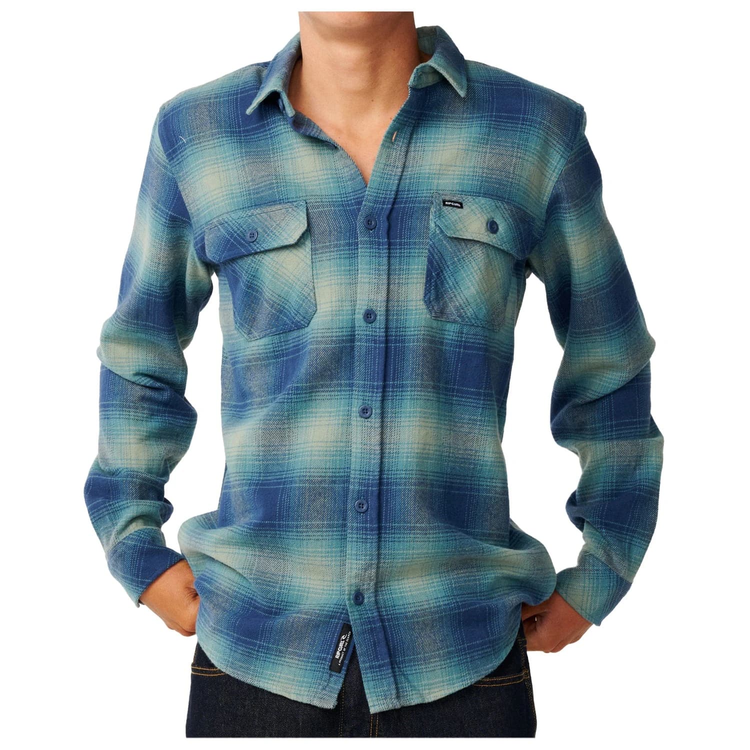 Мъжка риза с копчета Rip Curl Count Flannel Shirt - Light Navy