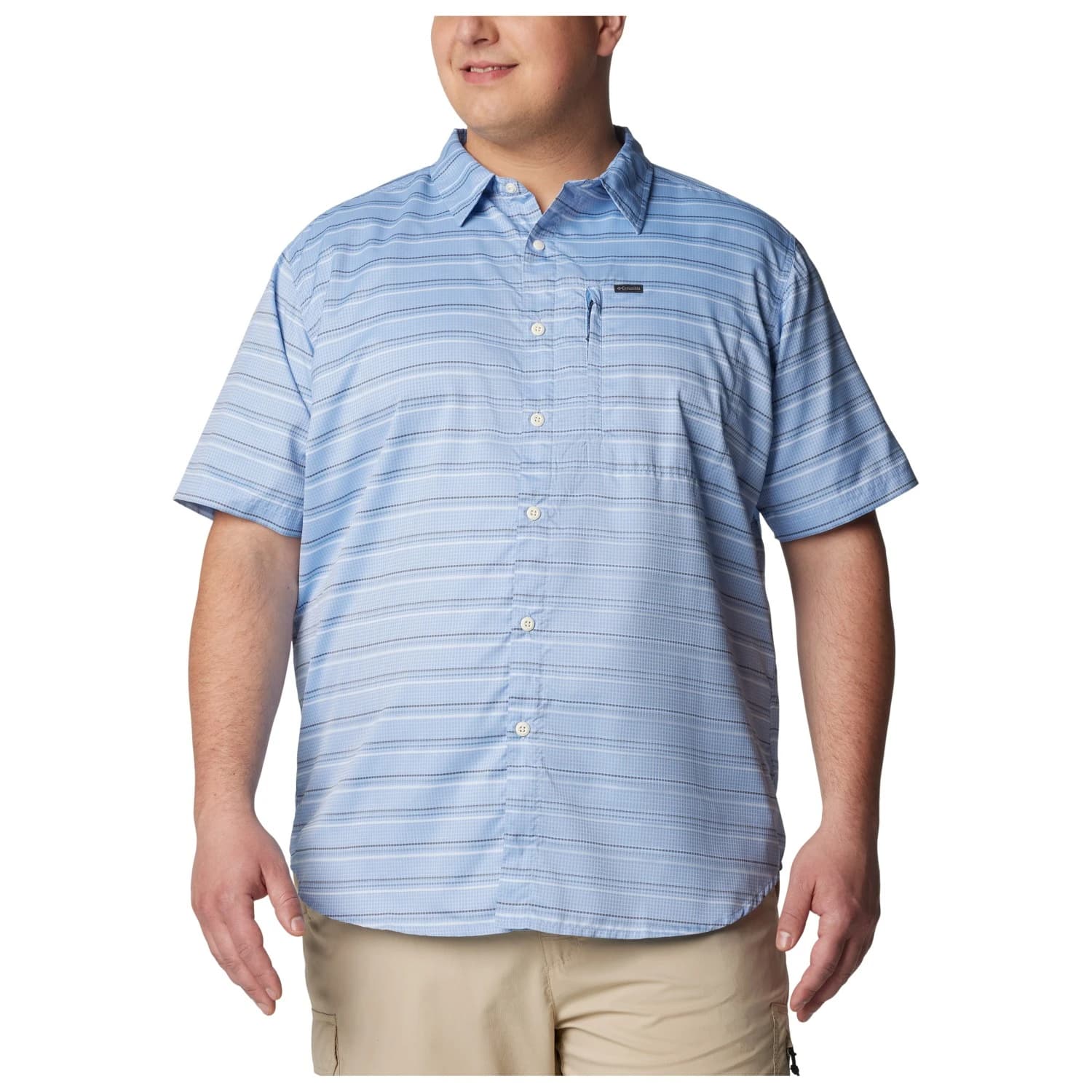 Мъжка риза с копчета Columbia Silver Ridge Utility Lite Novelty S/S Shirt - Skyler Chambray Stripe