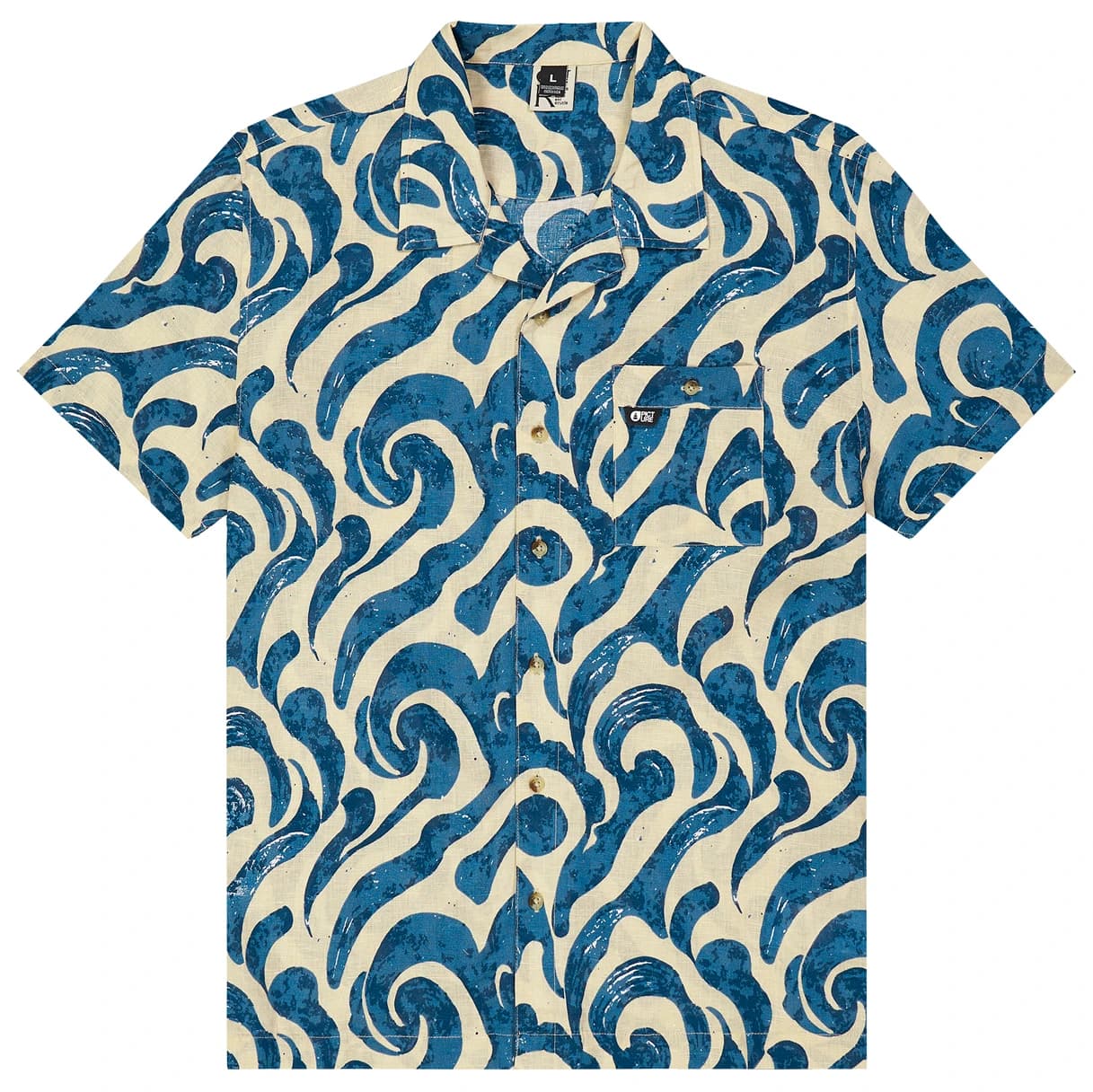 Мъжка риза с копчета Picture Mokara Shirt - Niseko Print