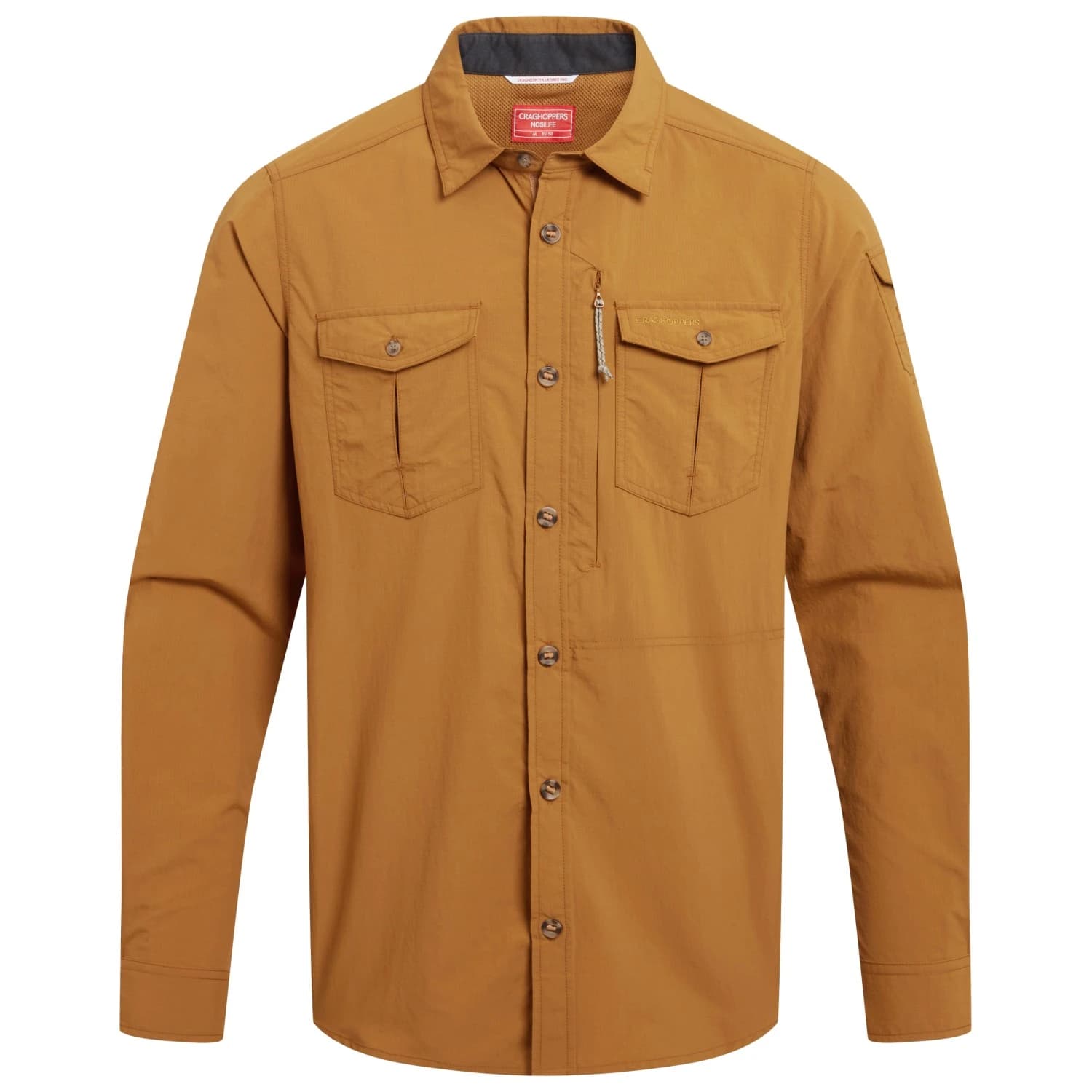 Мъжка риза с копчета Craghoppers Nosilife Adventure Langarm Hemd III Shirt - Deep Henna
