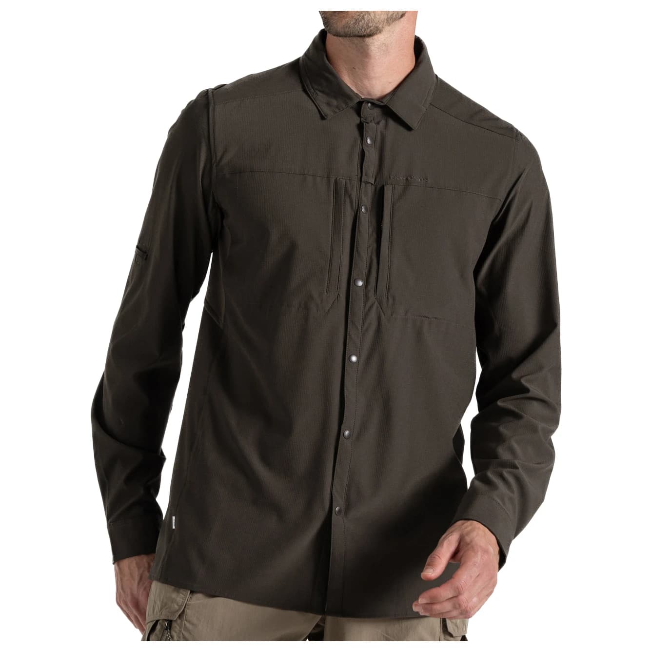 Мъжка риза с копчета Craghoppers Nosilife Pro Langarm Hemd V Shirt - Woodland Green