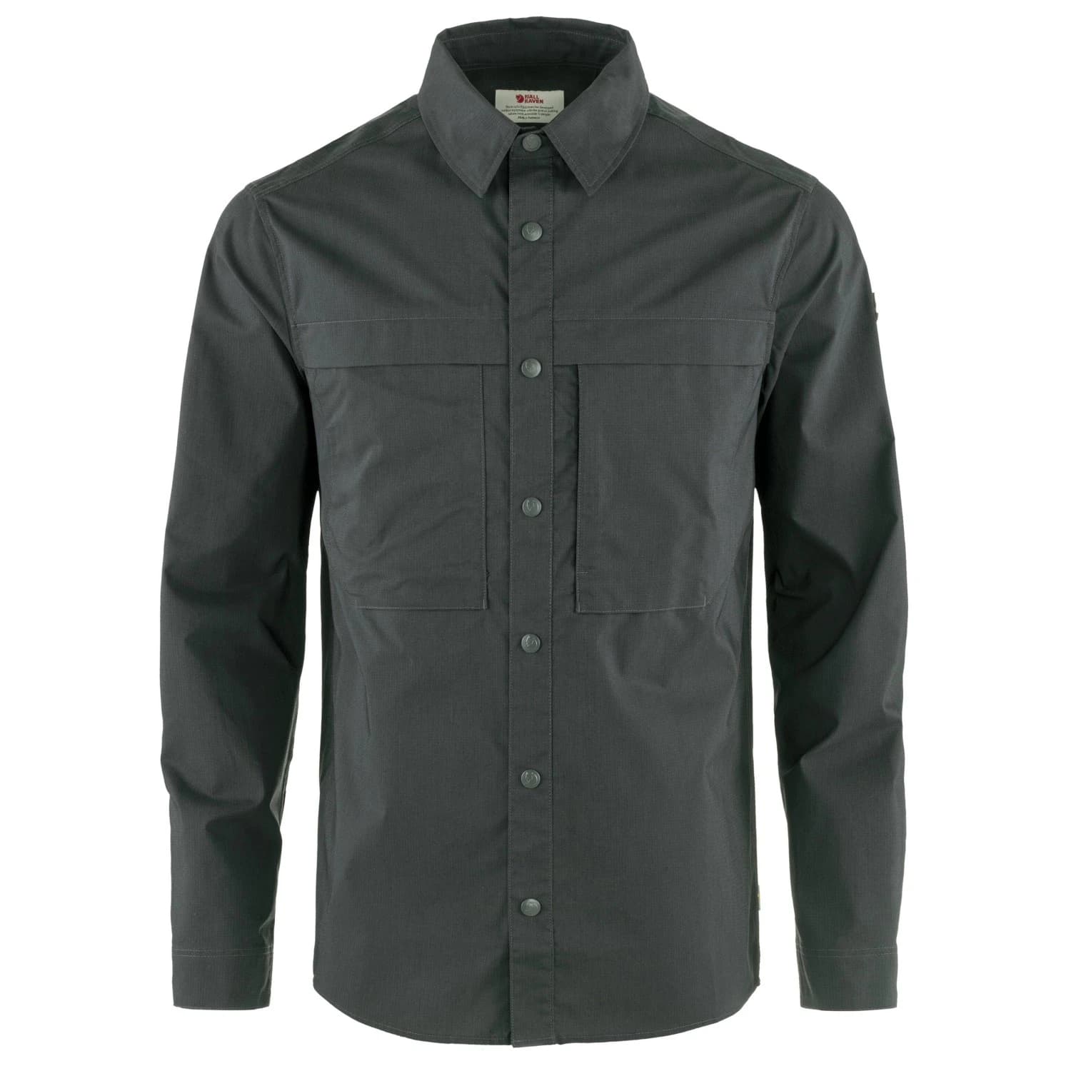 Мъжка риза с копчета Fjällräven Abisko Trail Shirt L/S Shirt - Dark Grey