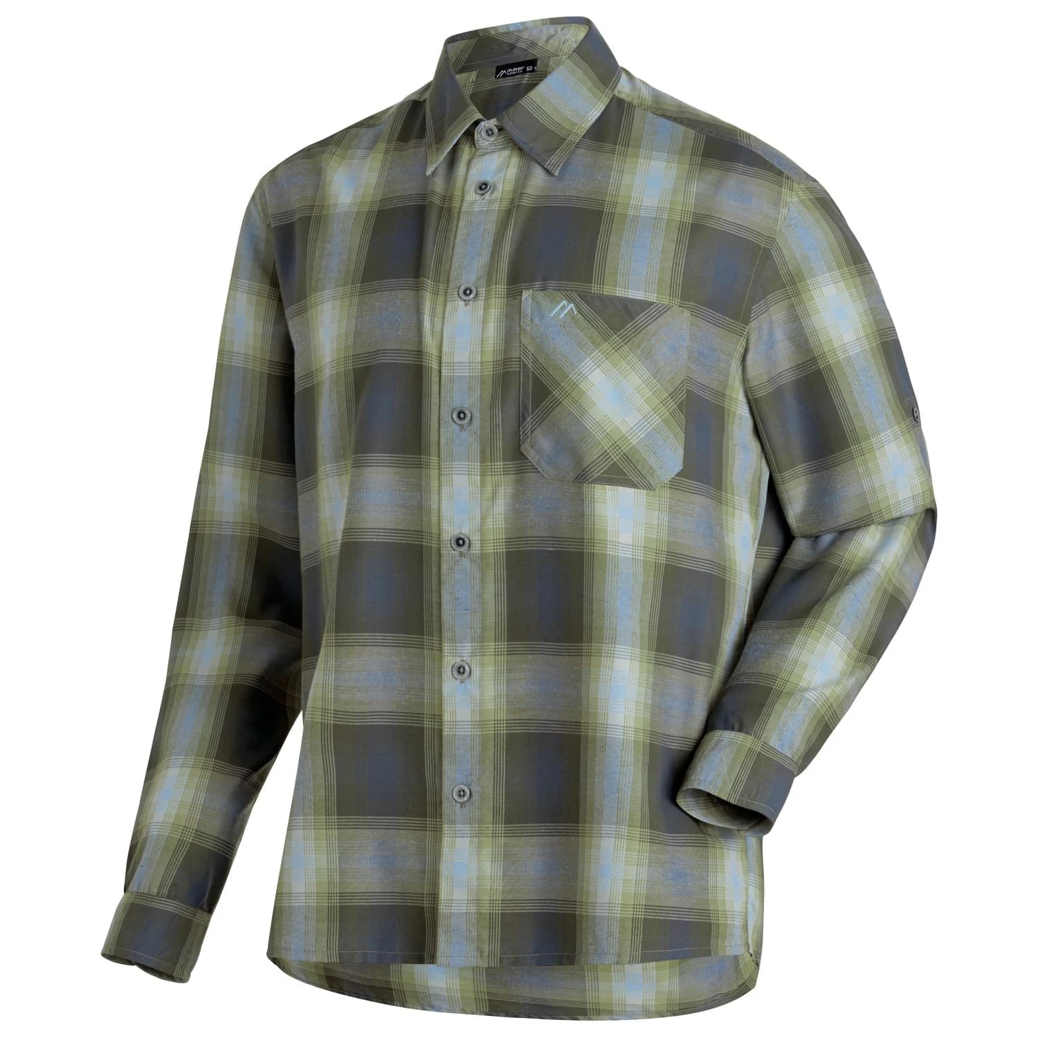 Мъжка риза с копчета Maier Sports Claas Shirt - Blue / Green / Graphite / Check