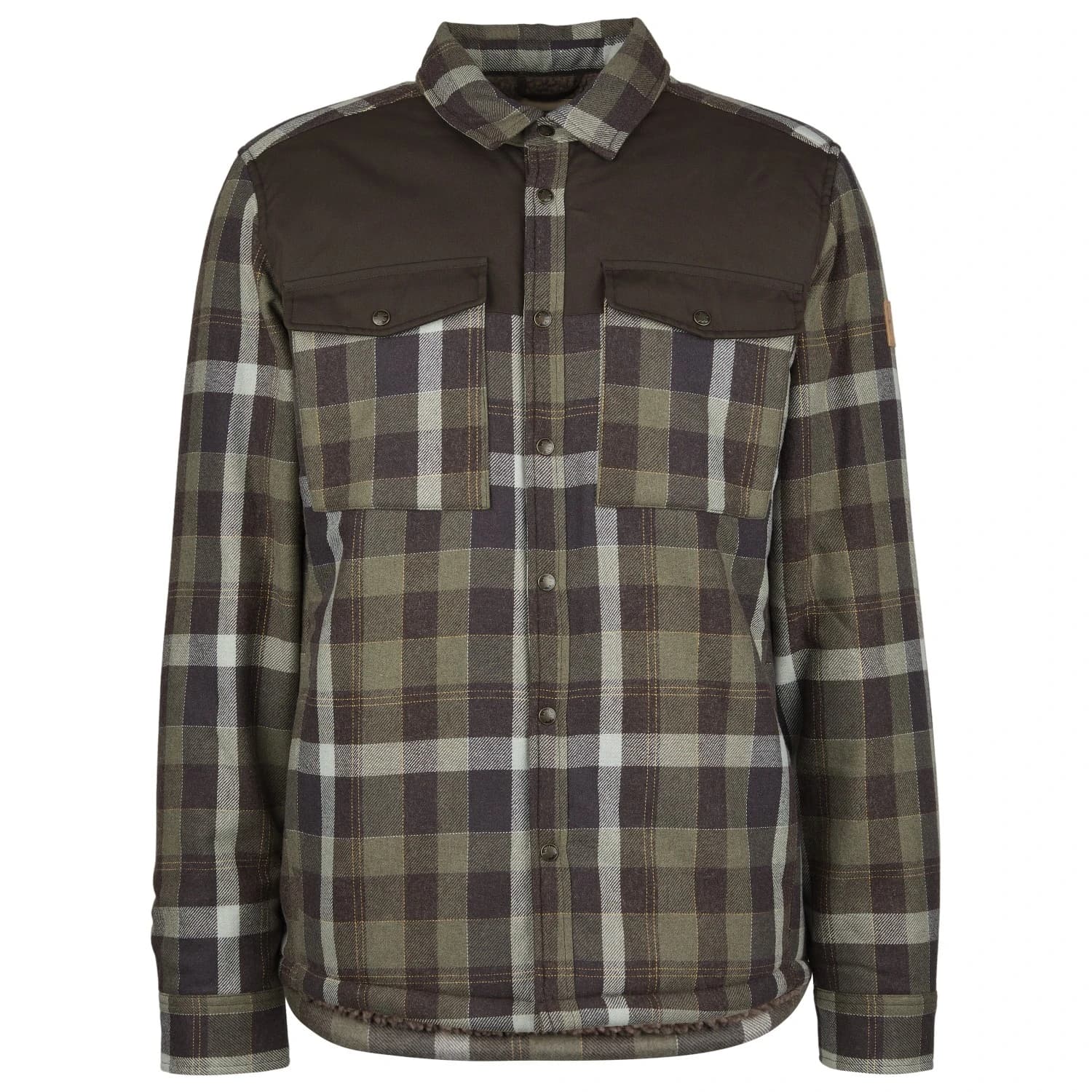 Мъжка риза с копчета Härkila Asmund Insulated Wool Shirt Jacket Shirt - Willow Green / Phantom