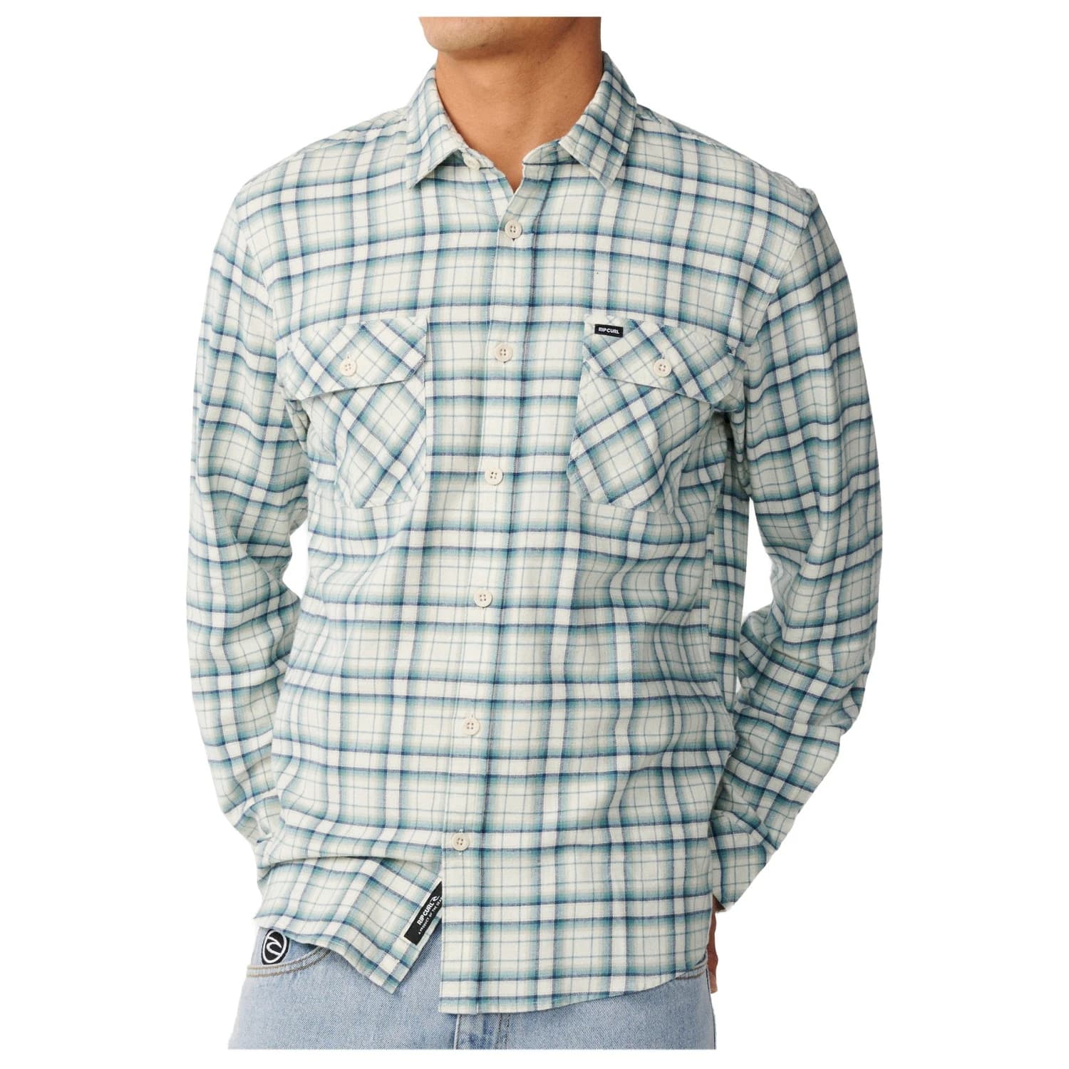 Мъжка риза с копчета Rip Curl Classic Surf Checked In Flanne Shirt - Bone