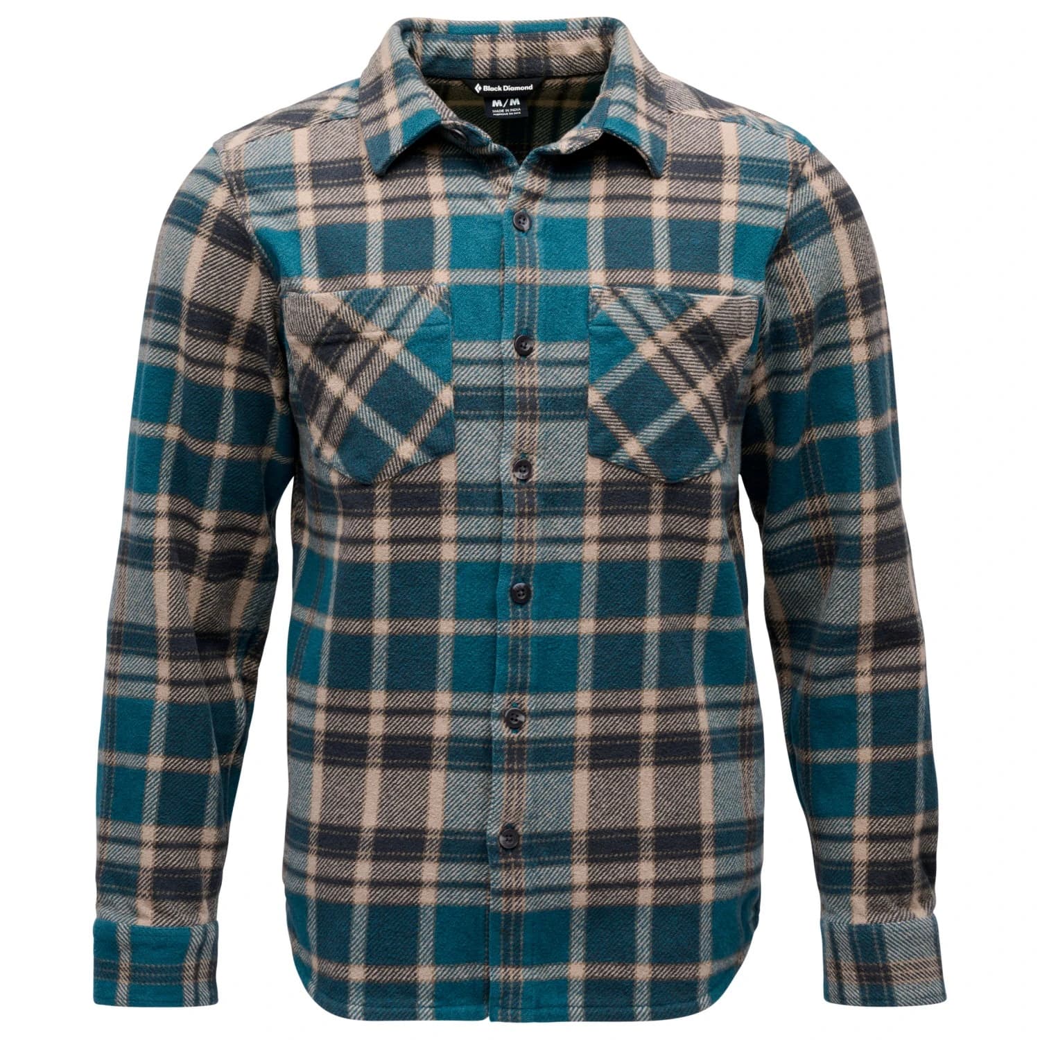 Мъжка риза с копчета Black diamond Project Heavy Flannel Shirt - Midnight Blue / Charcoal Plaid