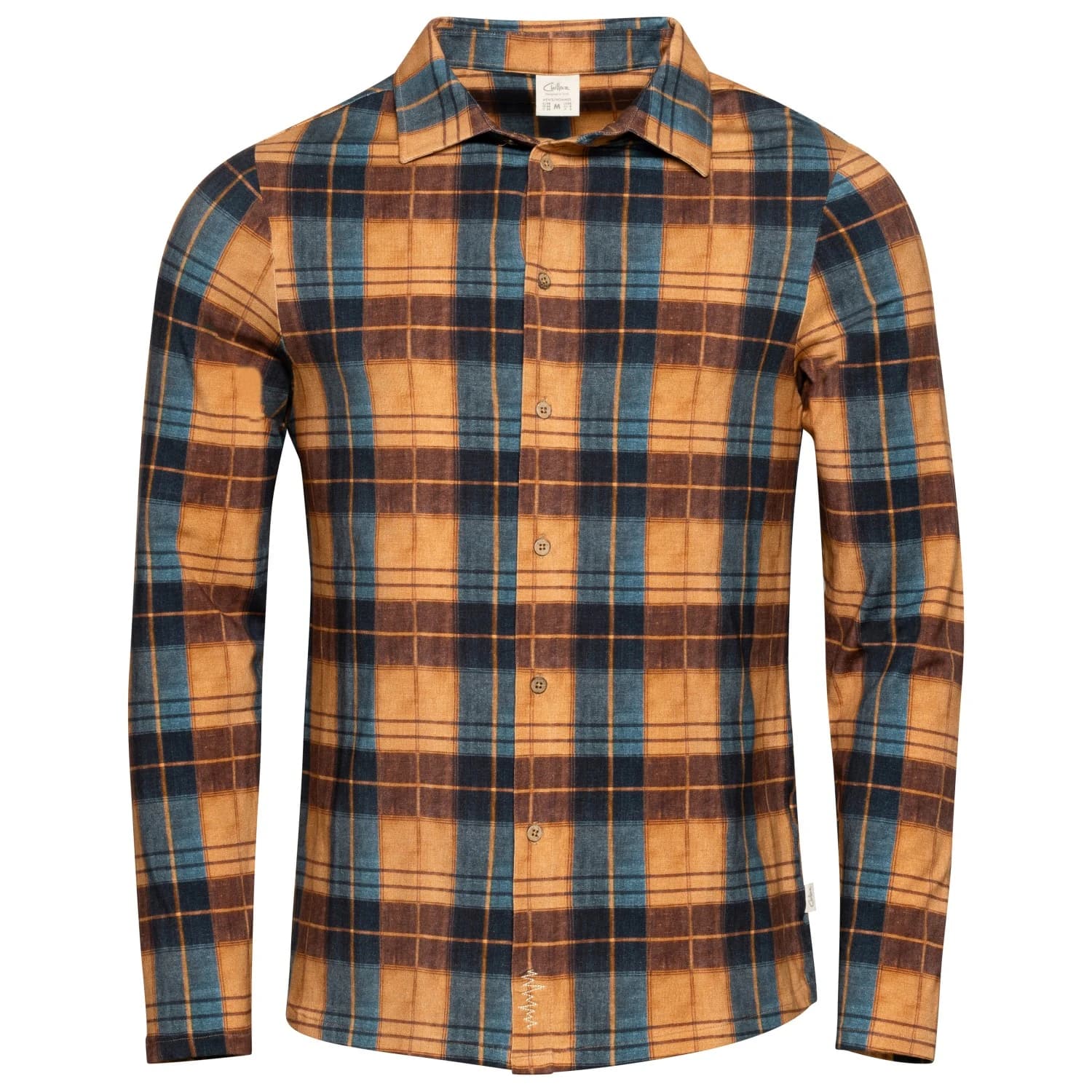 Мъжка риза с копчета Chillaz Sebastian 2.0 Shirt - Ochre Geyblue