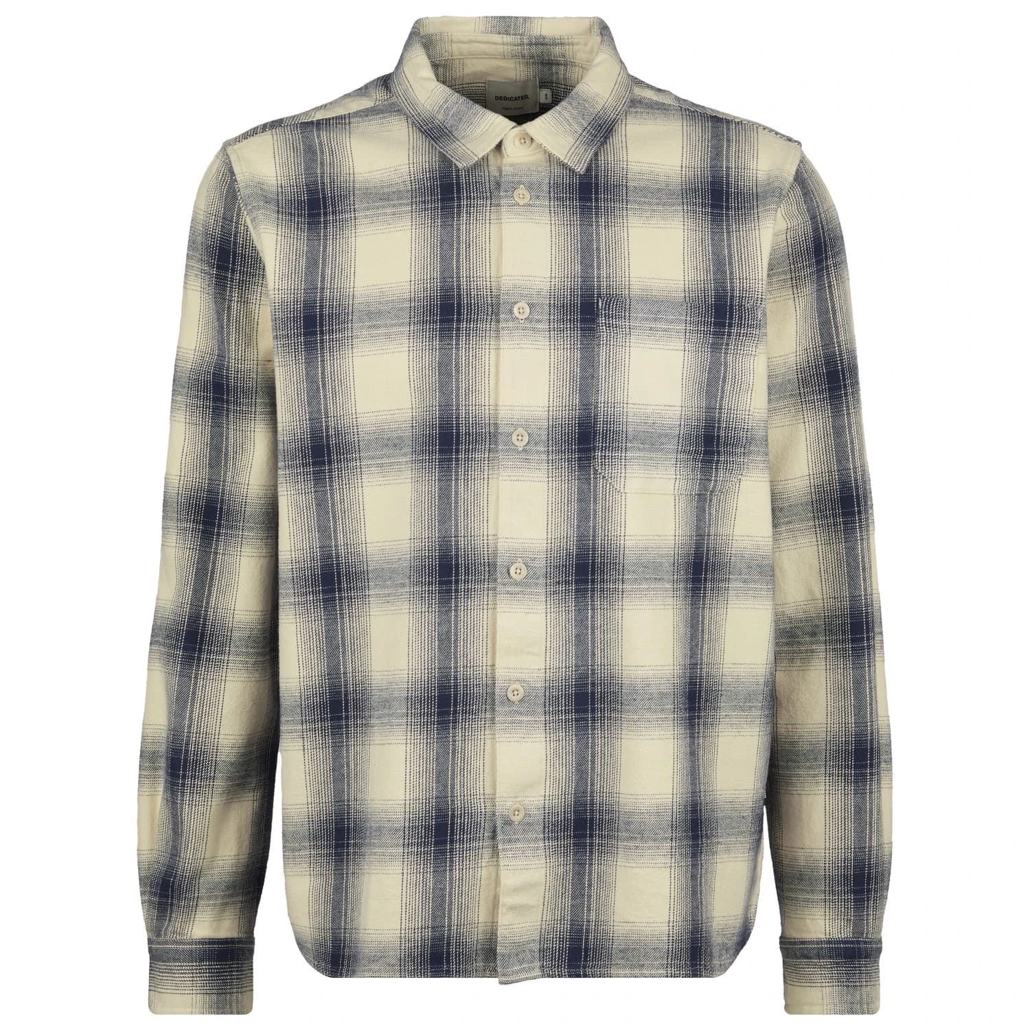 Мъжка риза с копчета Dedicated Shirt Rute Flannel Shadow Check Shirt - Rainy Day