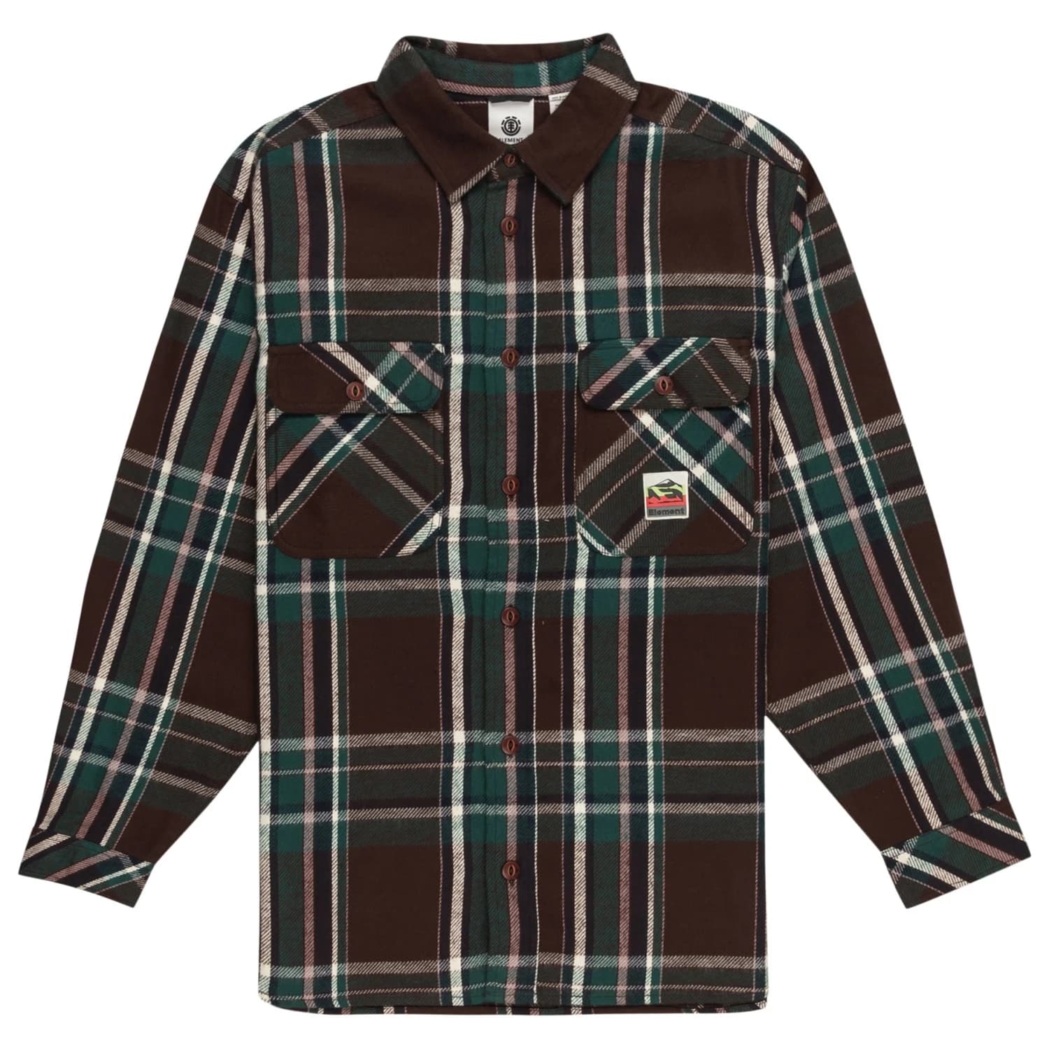 Мъжка риза с копчета Element Hueco Classic Long Sleeve Shirt - Java Plaid