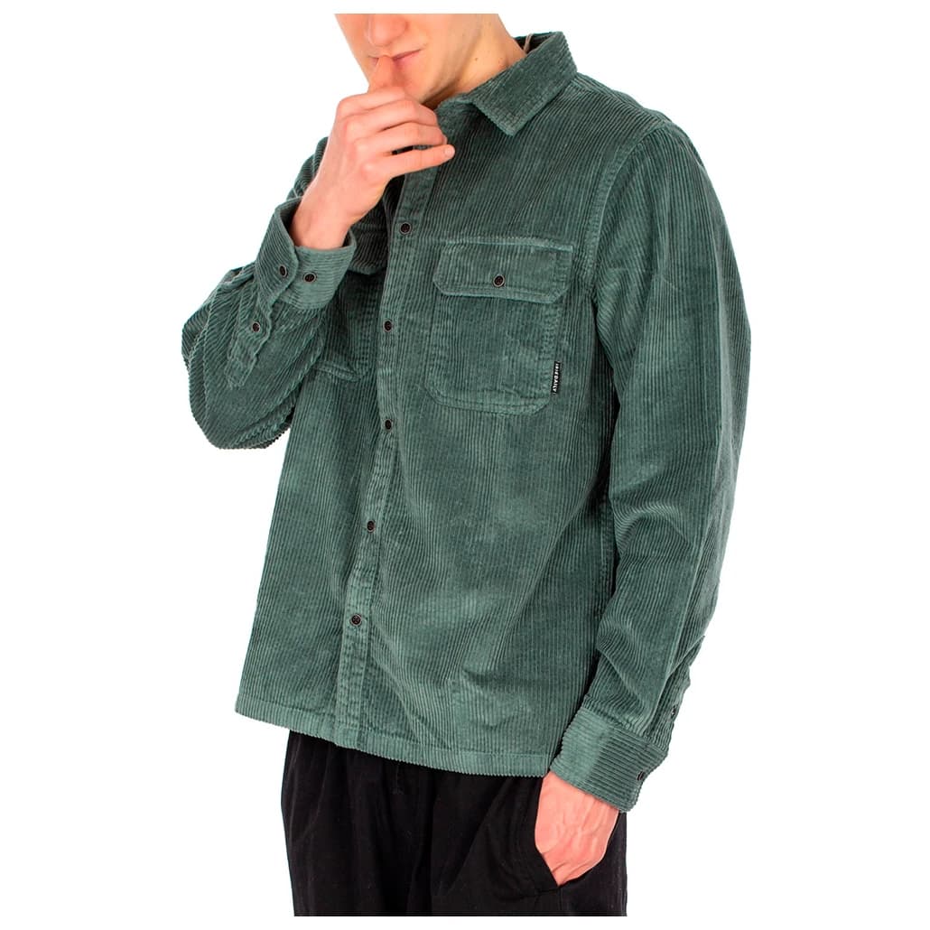 Мъжка риза с копчета Iriedaily Bubble Cord Shirt - Cool Jungle
