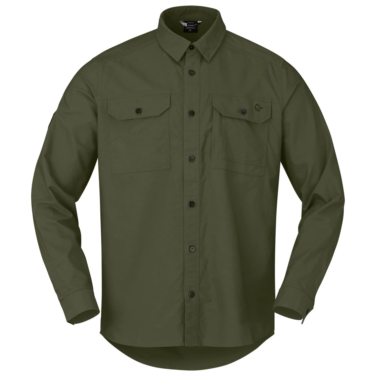Мъжка риза с копчета Norrøna Femund Cotton Shirt - Olive Night
