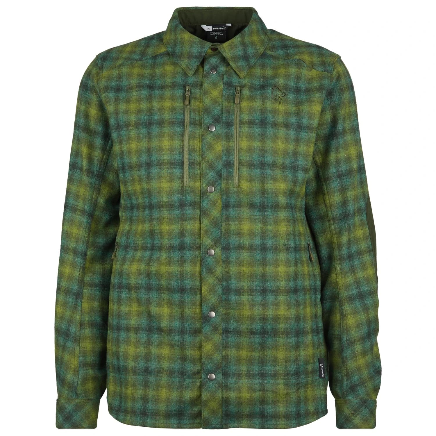 Мъжка риза с копчета Norrøna Finnskogen Wool Shirt - Forest Green