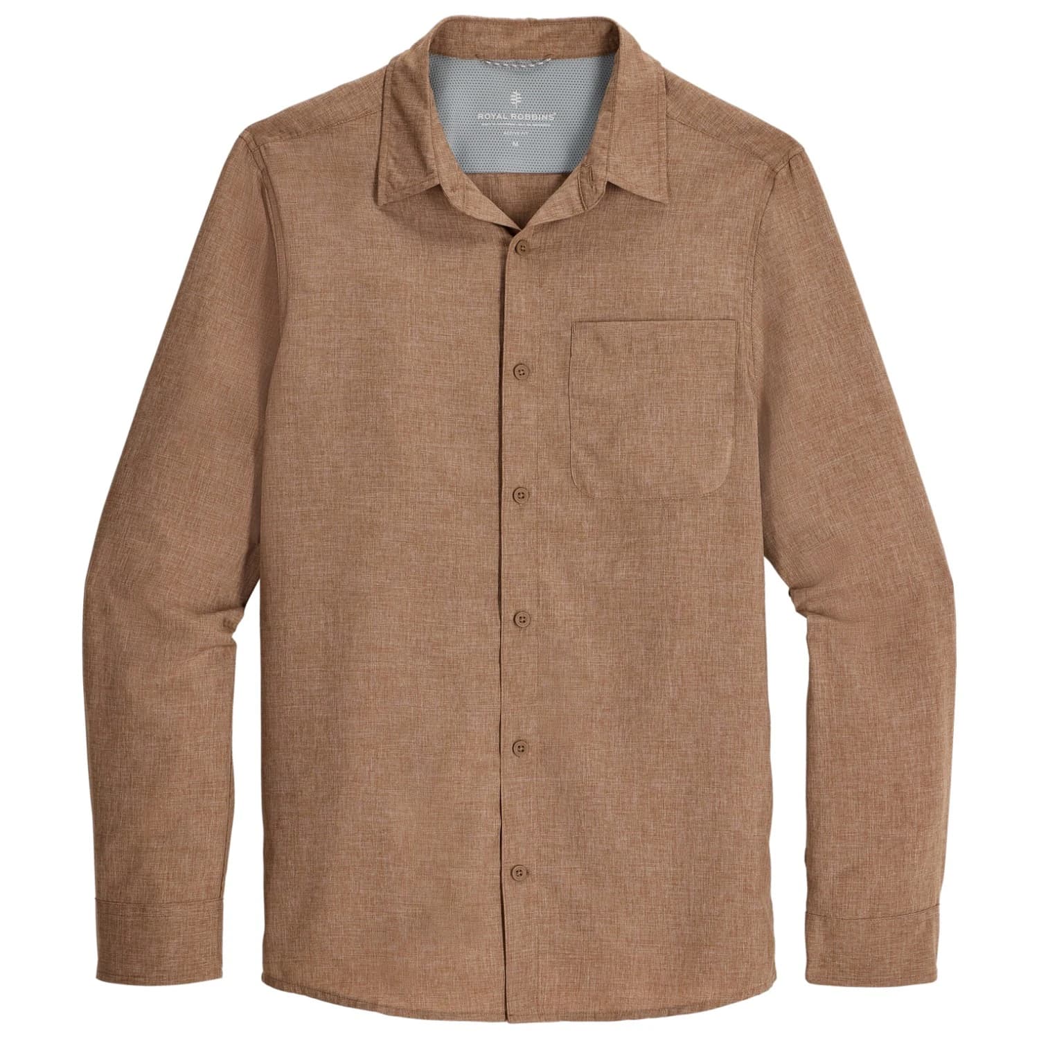 Мъжка риза с копчета Royal robbins Amp Lite II L/S Shirt - Walnut Htr
