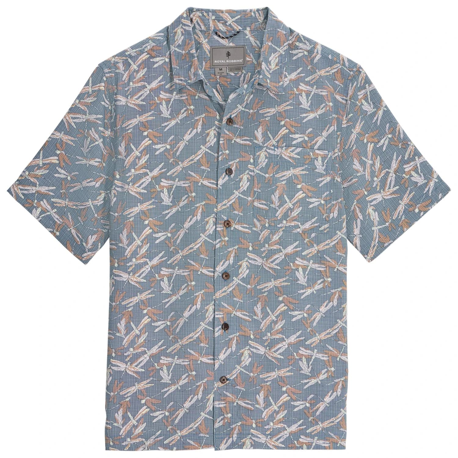Мъжка риза с копчета Royal Robbins Camino Pucker S/S Shirt - Orion Blue Dragonfly Pt
