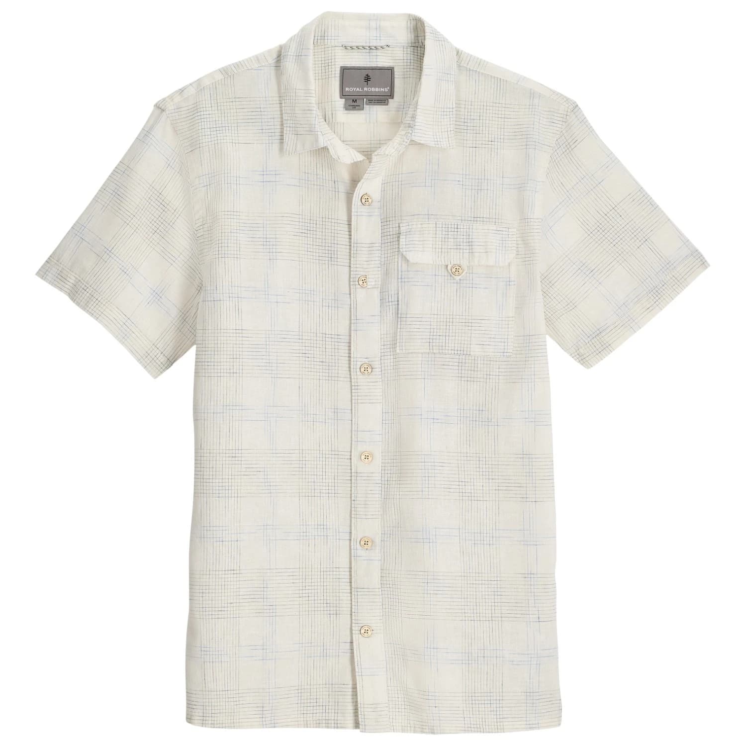 Мъжка риза с копчета Royal robbins Hempline Spaced S/S Shirt - Chalk