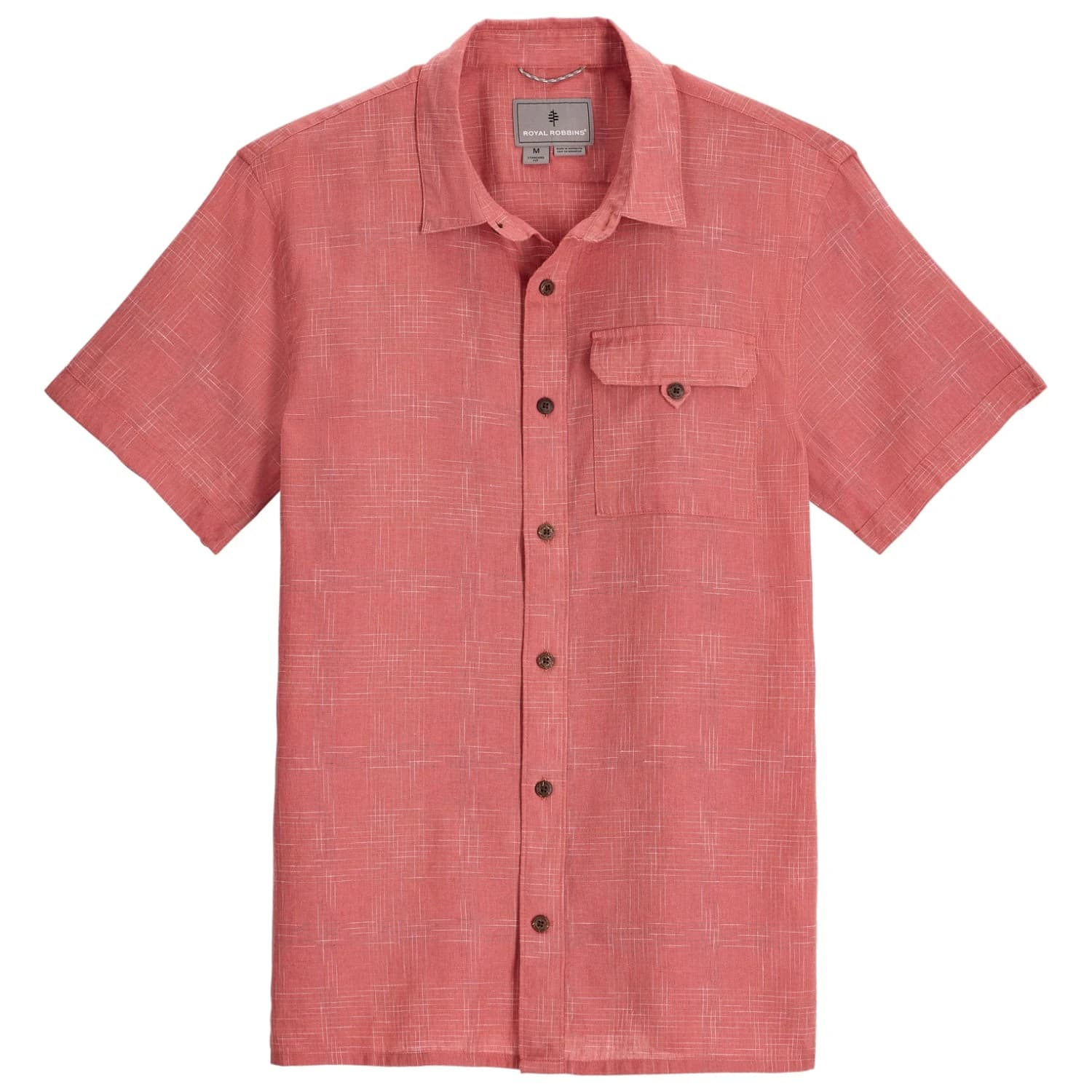 Мъжка риза с копчета Royal Robbins Hempline Spaced S/S Shirt - Dusty Cedar