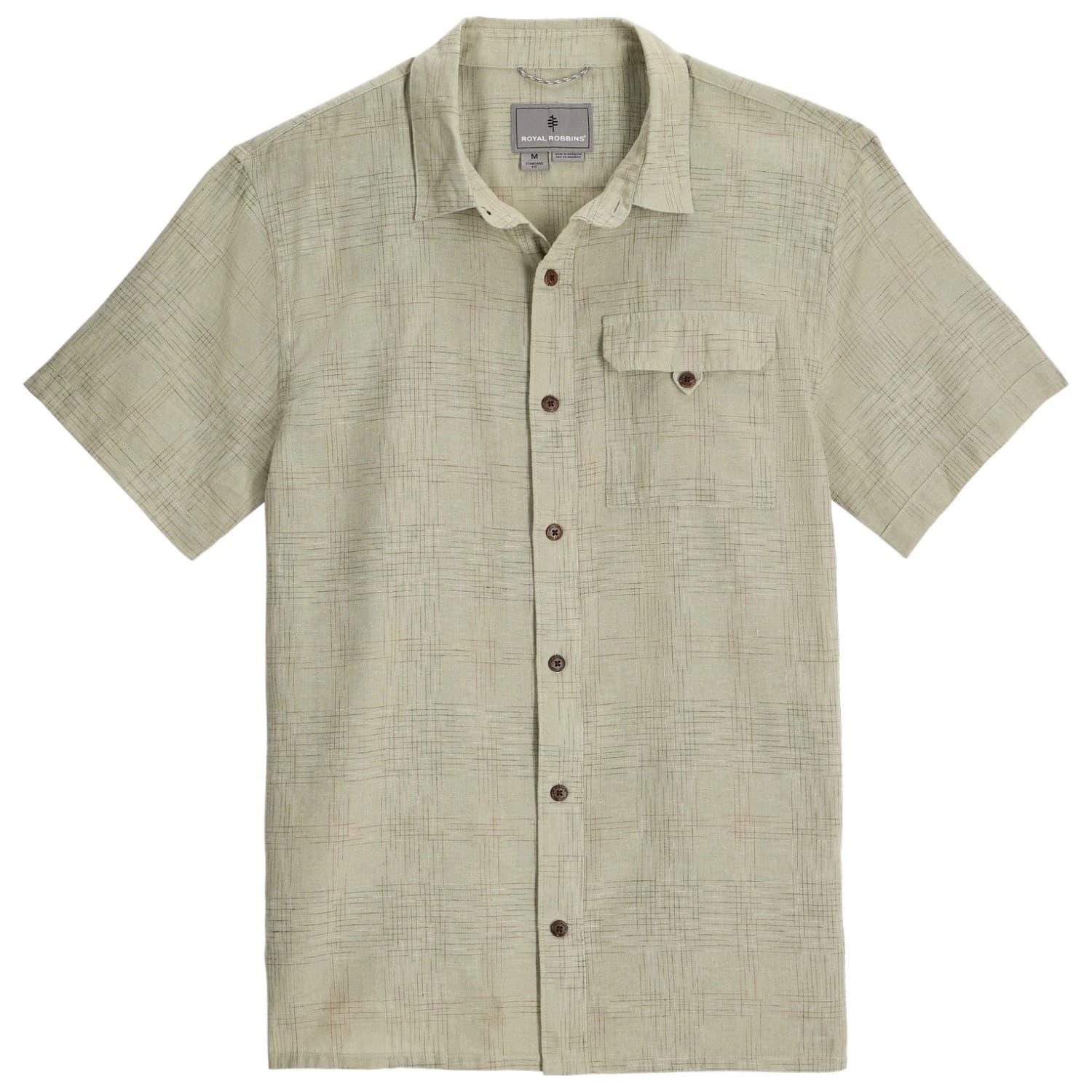 Мъжка риза с копчета Royal robbins Hempline Spaced S/S Shirt - Elm