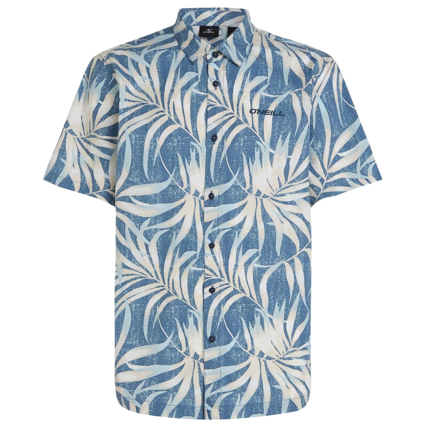 Мъжка риза с копчета O'neill Print Shirt - Blue Dipped Leaves