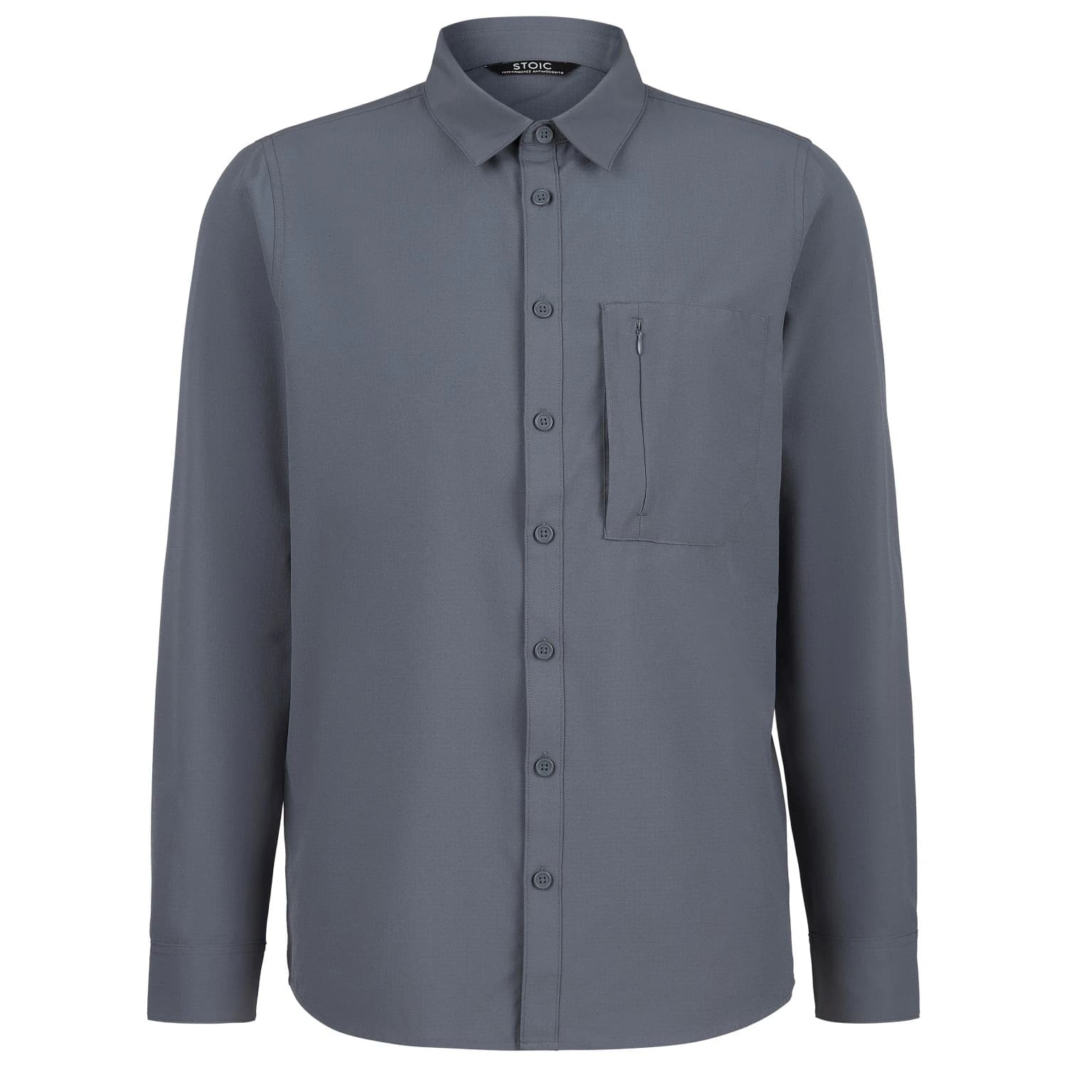 Мъжка риза с копчета Stoic AntiMosquito ByskeSt. Shirt L/S Shirt - Ink Grey