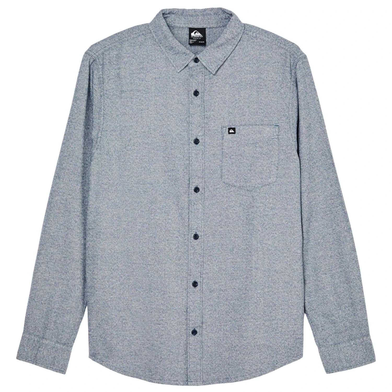 Мъжка риза с копчета Quiksilver Motherfly Heather L/S Shirt - Dark Navy Heather
