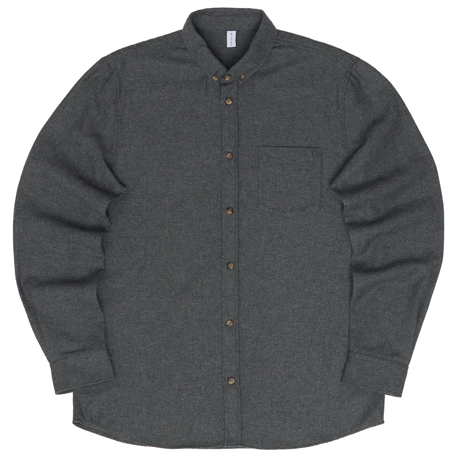 Мъжка риза с копчета Mazine Melange Flannel Shirt - Black Melange