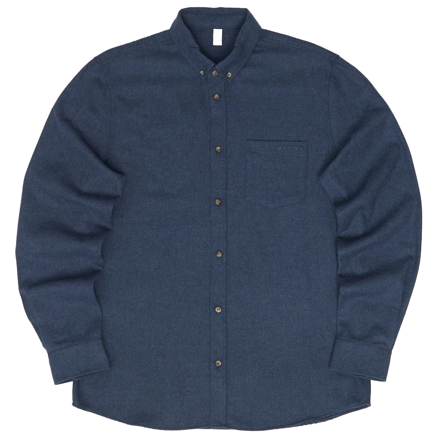 Мъжка риза с копчета Mazine Melange Flannel Shirt - Indigo Melange