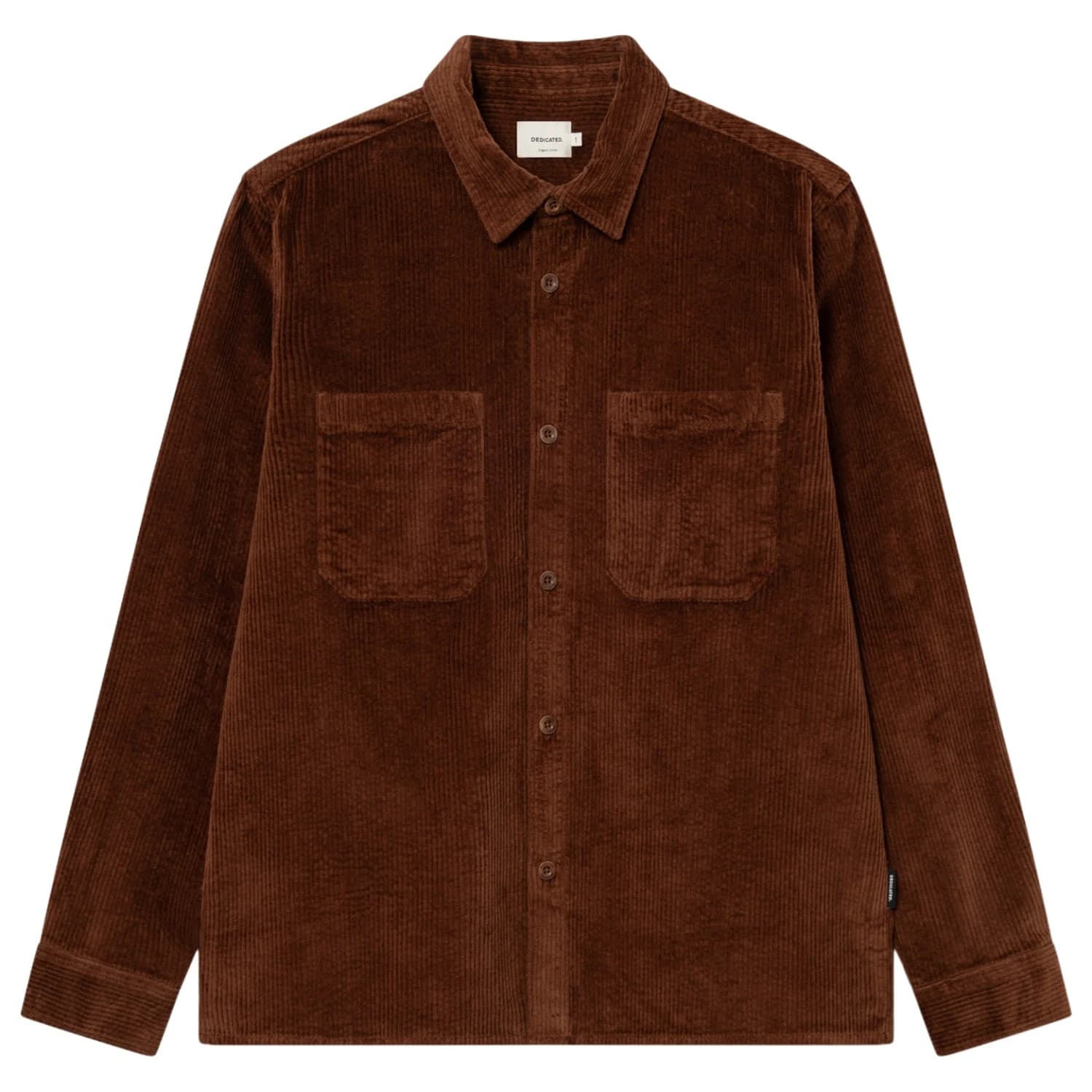 Риза с копчета DEDICATED Shirt Kil Corduroy Shirt - Cappuccino Brown