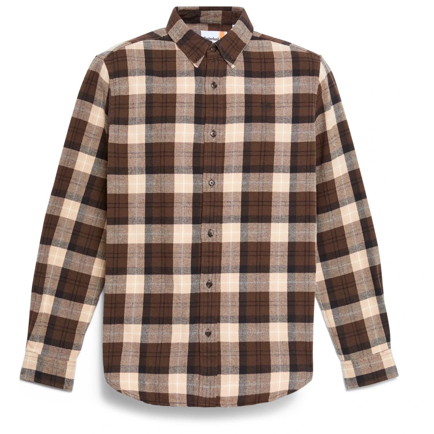 Мъжка риза с копчета Timberland Midweight Flannel Check Shirt - Chocolate Brown Yd