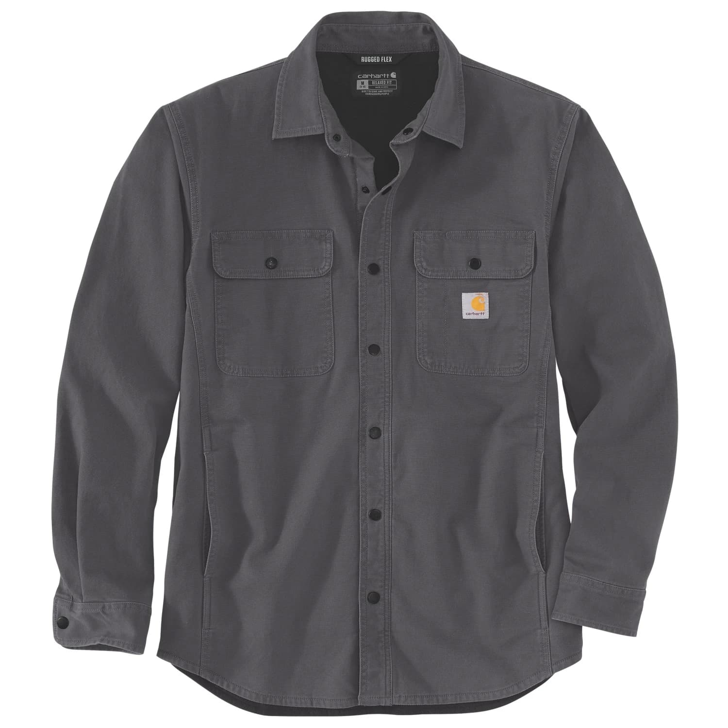 Мъжка риза с копчета Carhartt Canvas Fleece-Lined Shirt Jacket Shirt - Shadow