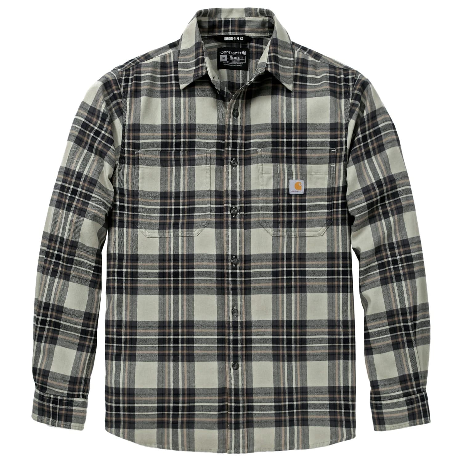 Мъжка риза с копчета Carhartt Flannel L/S Plaid Shirt - Faded Fatigue
