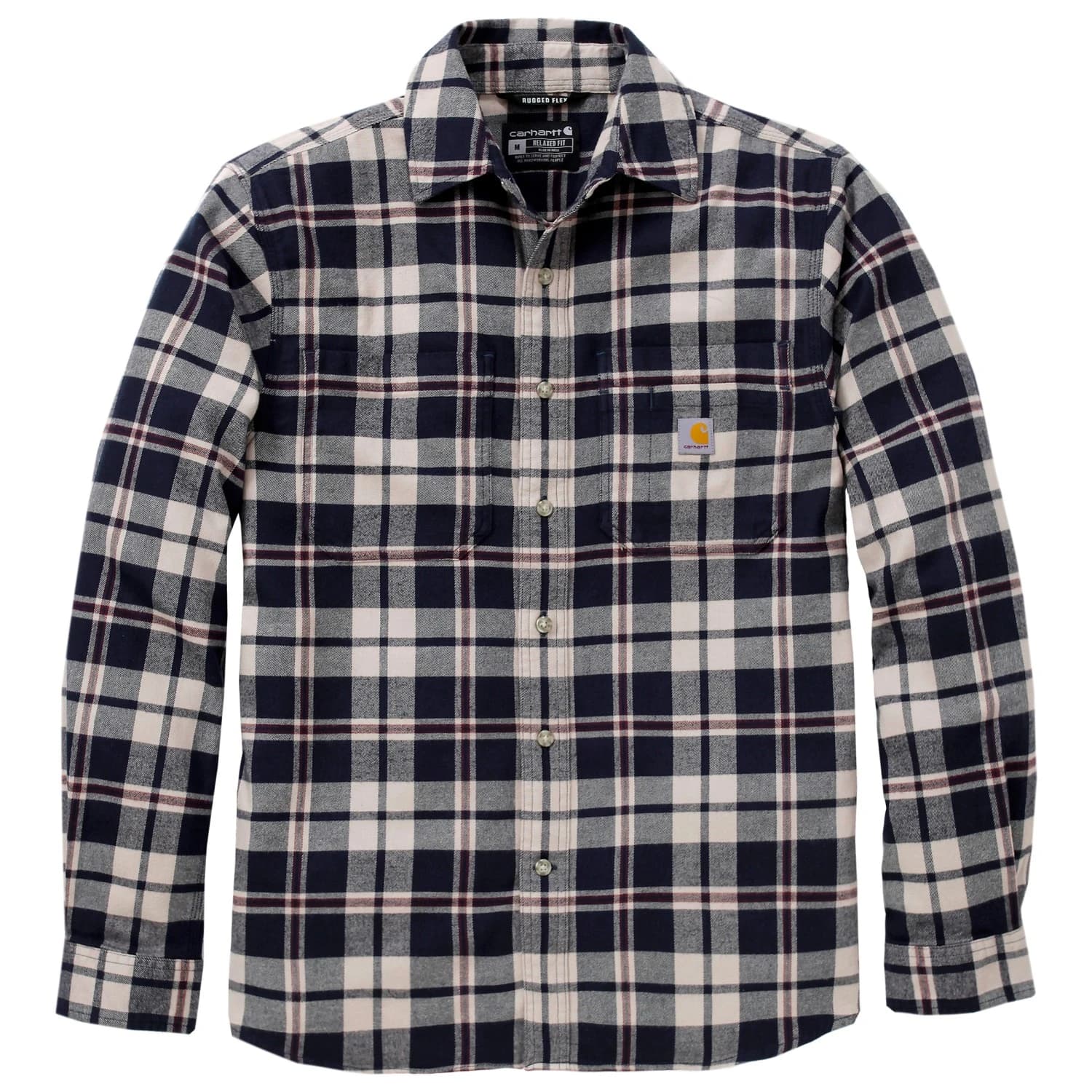 Мъжка риза с копчета Carhartt Flannel L/S Plaid Shirt - Navy