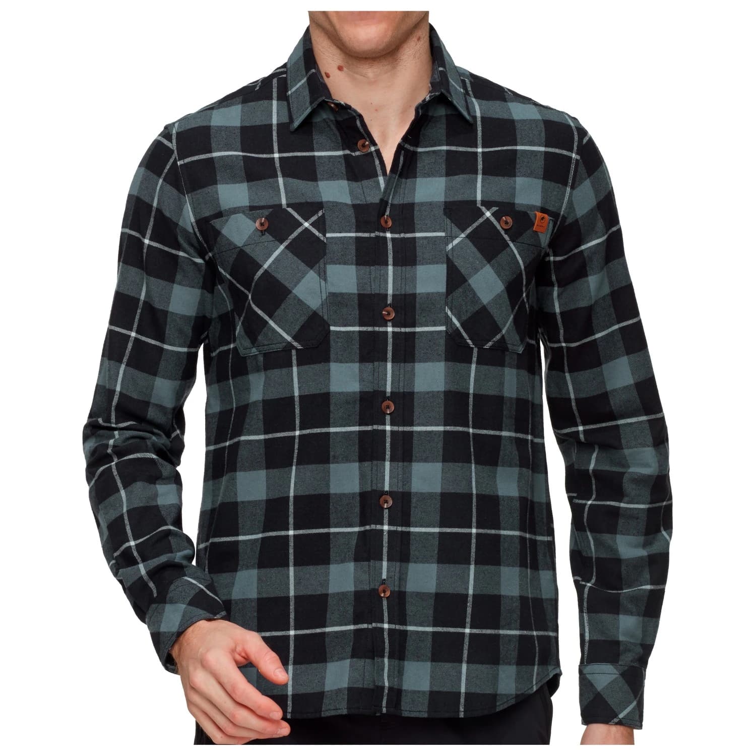 Мъжка риза с копчета Mammut Alvra Longsleeve Shirt - Black / Strata