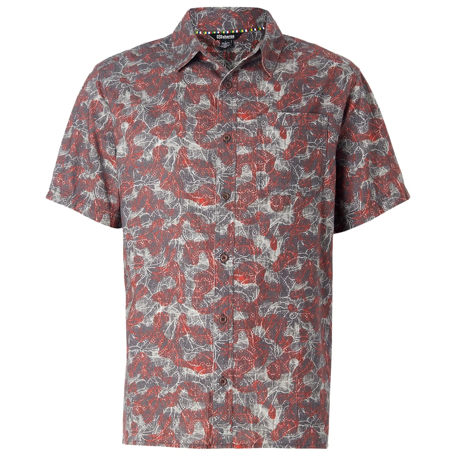 Мъжка риза с копчета Sherpa Tharu Voyage S/S Shirt - Kharani Botanical