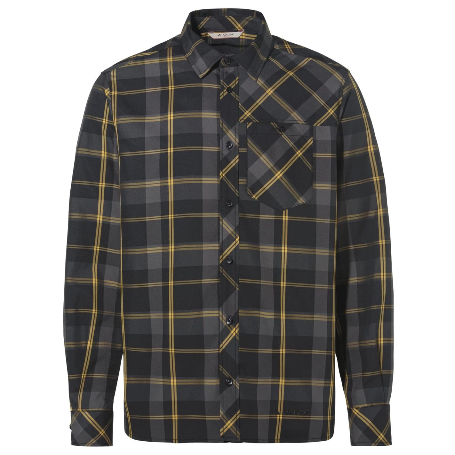 Мъжка риза с копчета Vaude Neshan L/S Shirt IV Shirt - Black / Savanna