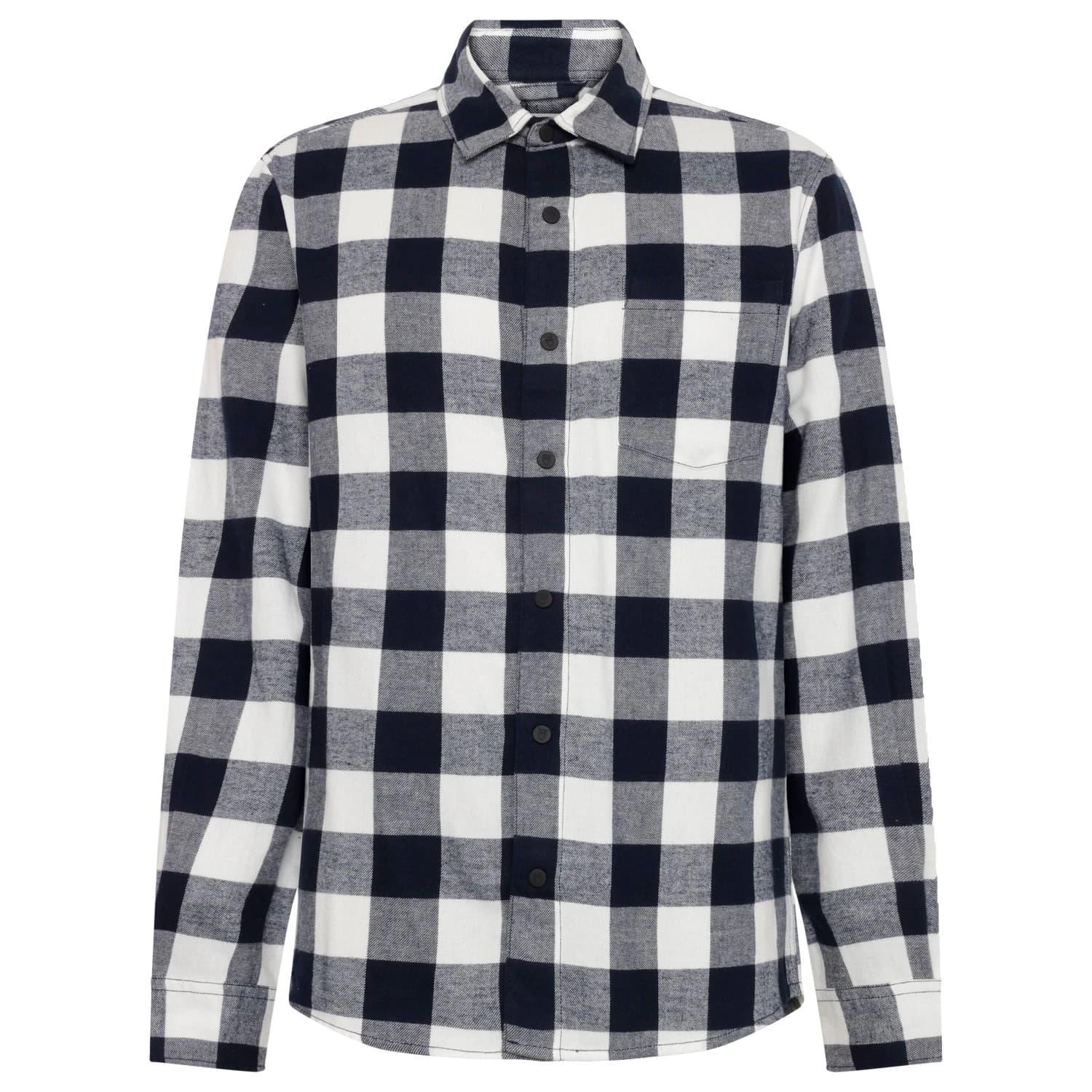 Мъжка риза с копчета KnowledgeCotton Apparel Regular Fit Checkered Flannel Shirt - Blue Check