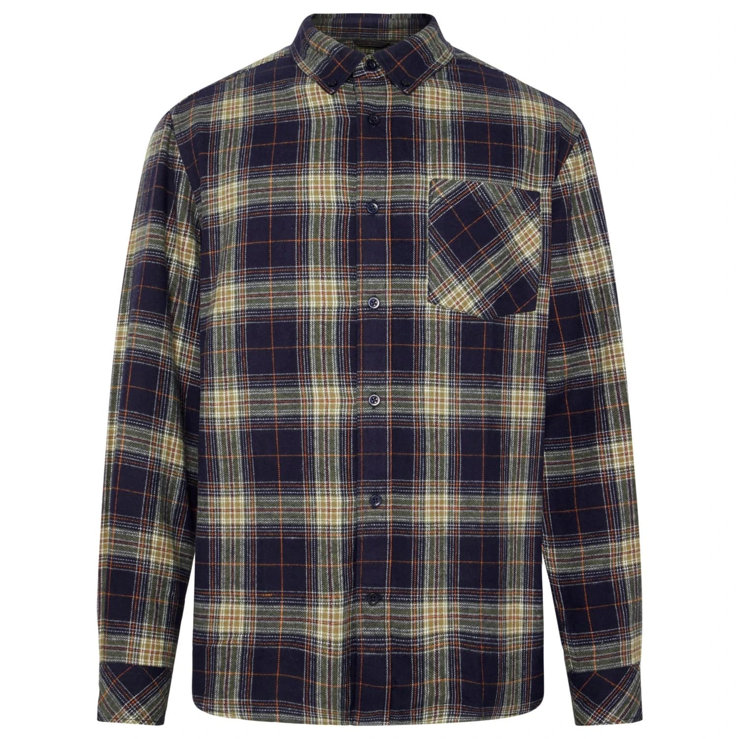 Мъжка риза с копчета KnowledgeCotton Apparel Regular Fit Checkered Shirt - Blue Check