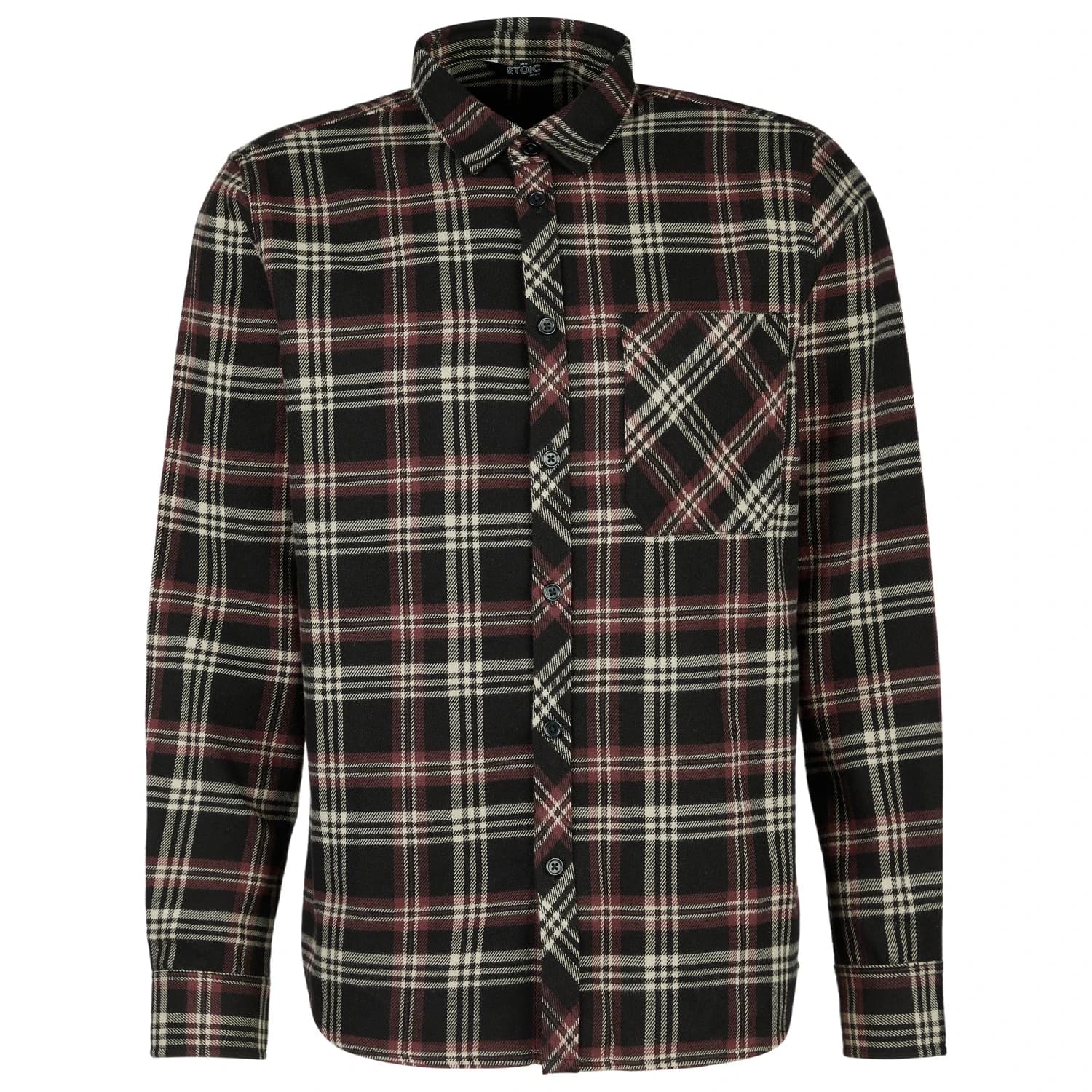 Мъжка риза с копчета Stoic MMXX. Nacka Flanel Shirt - Black / Multi