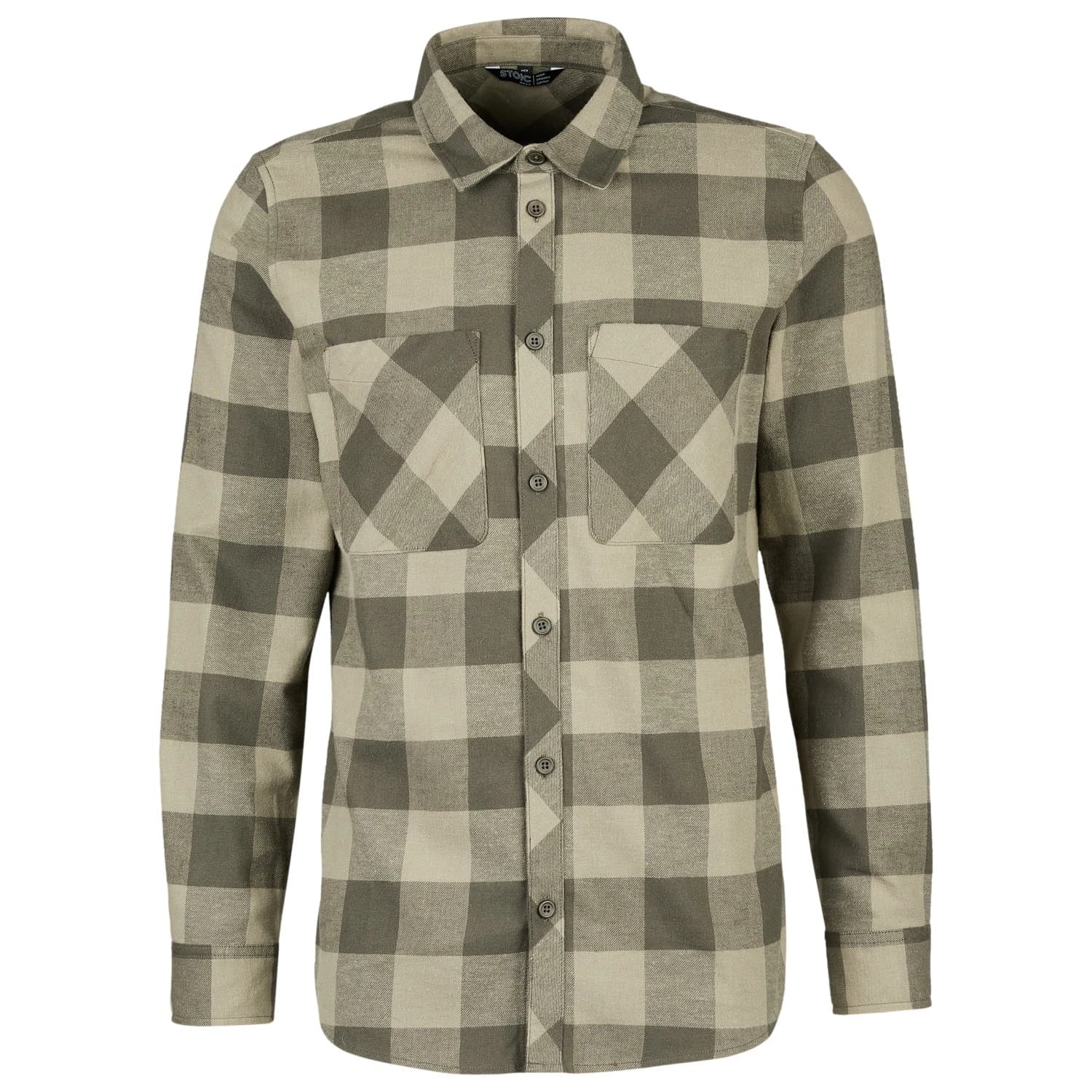 Мъжка риза с копчета Stoic MMXX. Sundsvall Check Shirt - Olive Green / Lichen Green