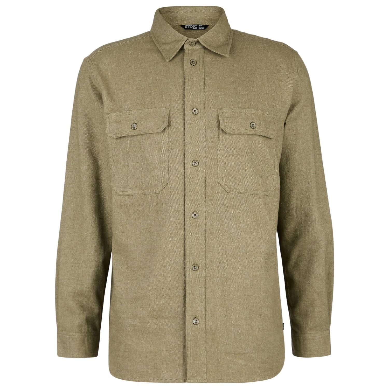 Мъжка риза с копчета Stoic MMXX. Sundsvall Shirt - Lichen Green / Melange