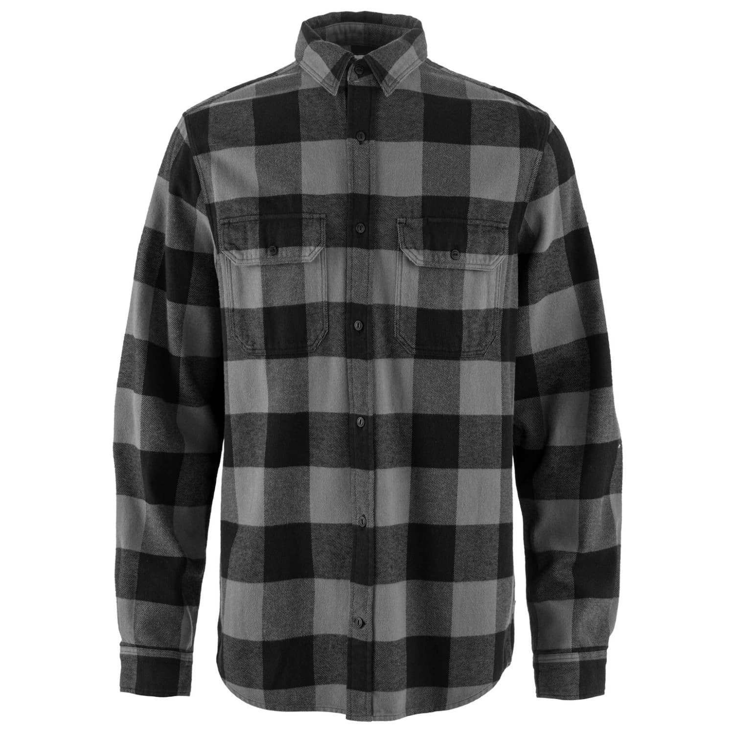 Мъжка риза с копчета Fjällräven Övik Heavy Flannel Shirt - Black / Grey