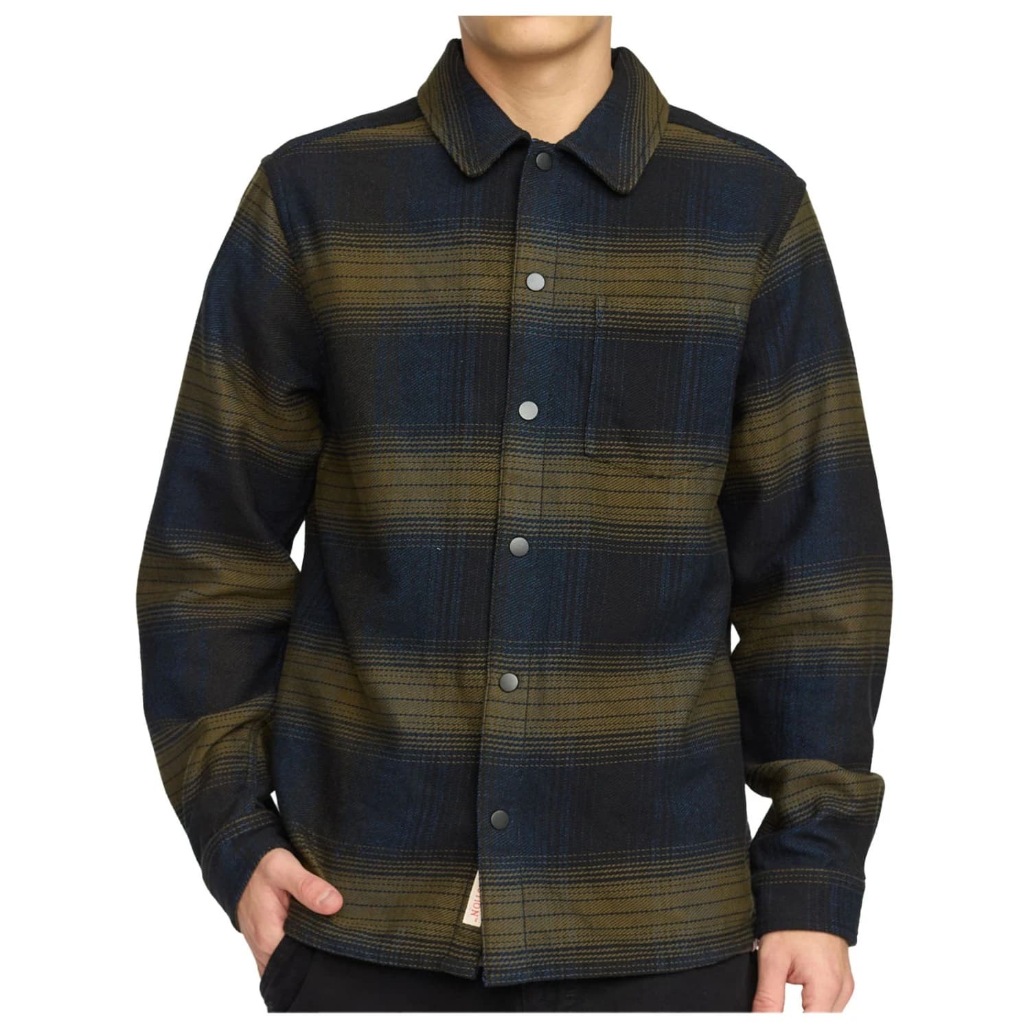 Мъжка риза с копчета Revolution Casual Shirt Stripes Shirt - Army