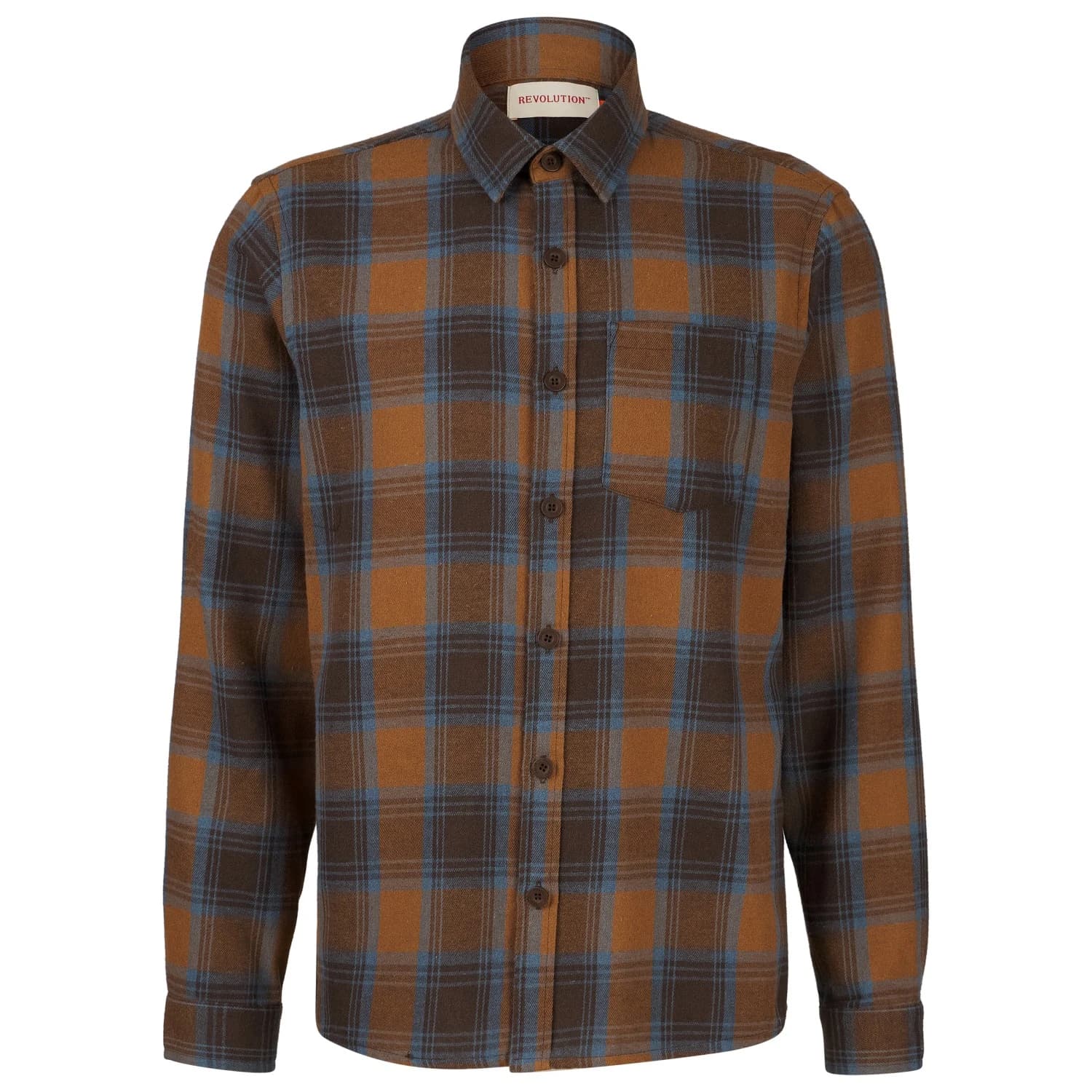 Мъжка риза с копчета Revolution Loose Shirt - Brown