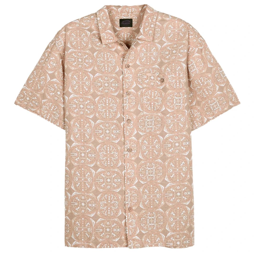 Мъжка риза с копчета Oxbow Darts Short Sleeves Shirt - Tan