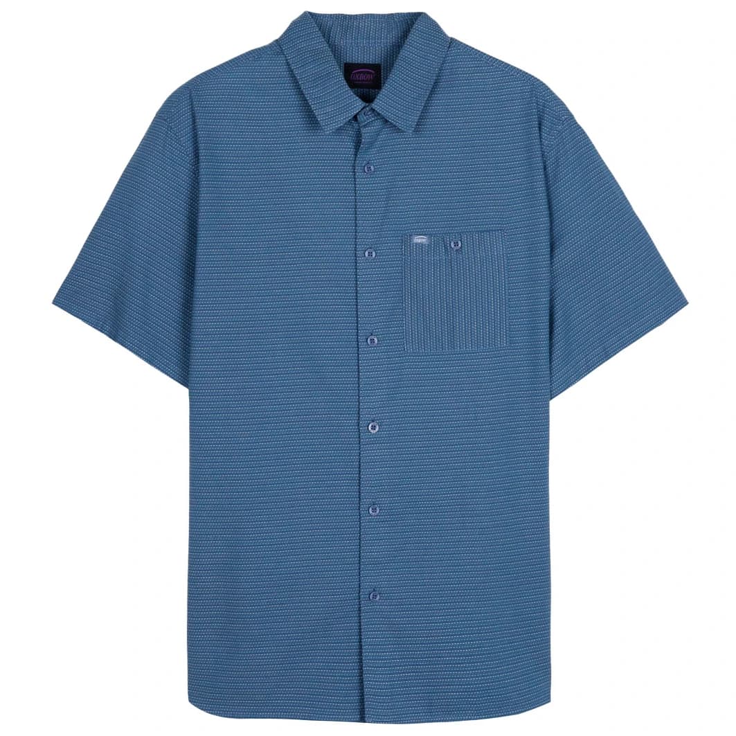 Мъжка риза с копчета Oxbow Lines Short Sleeves Shirt - Indigo