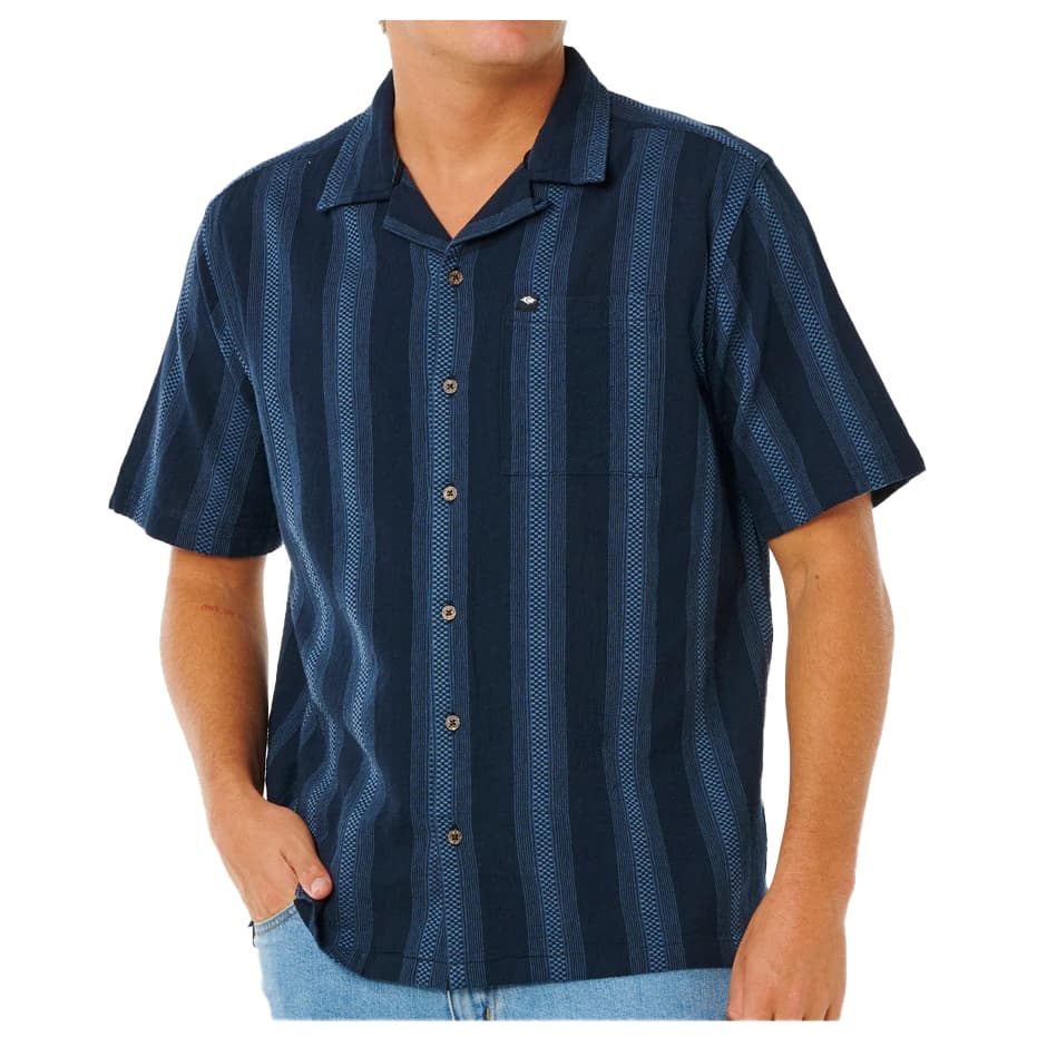 Мъжка риза с копчета Rip Curl Classic Surf Weaver S/S Shirt - Dark Navy