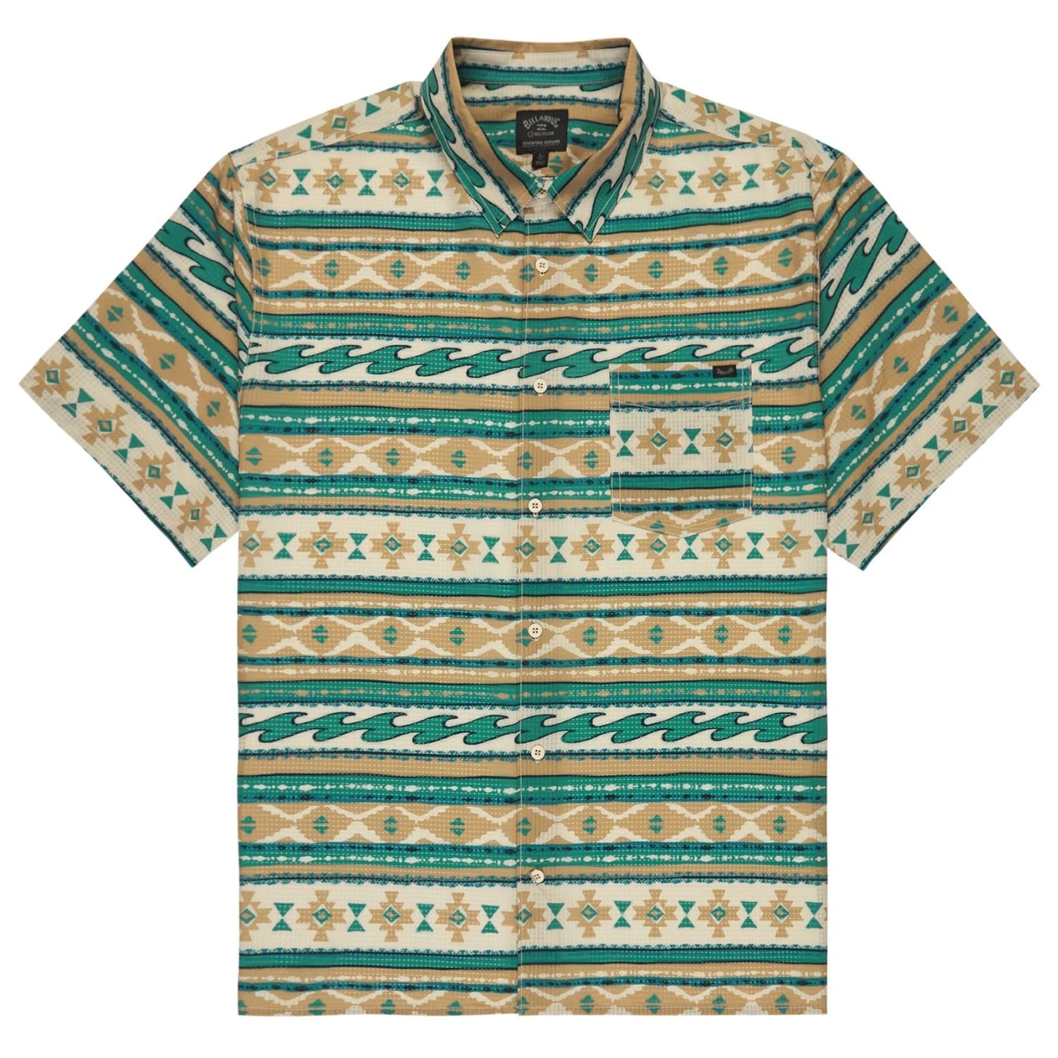 Мъжка риза с копчета Billabong Surftrek Perforated Shirt - Desert Print