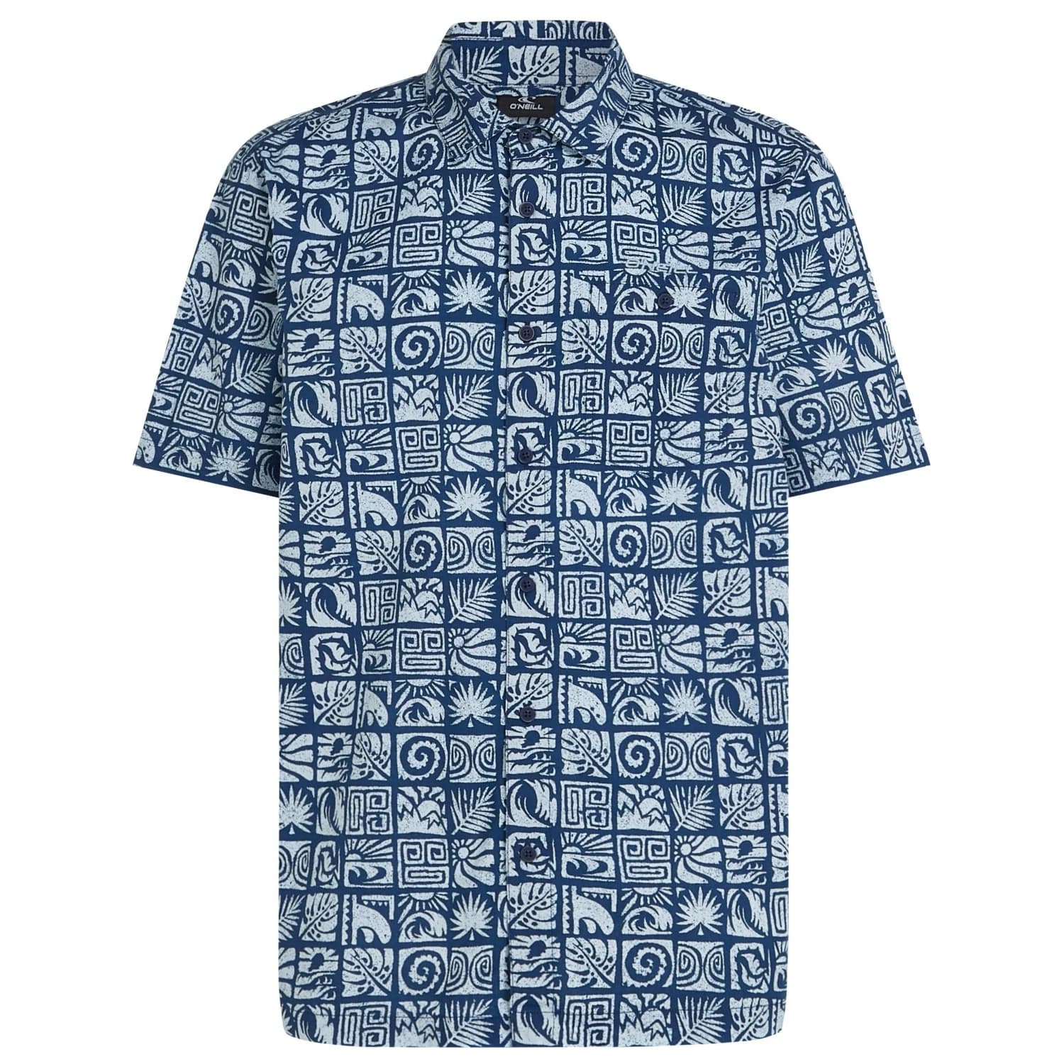 Мъжка риза с копчета O'Neill Print Shirt - Dark Blue Bricks