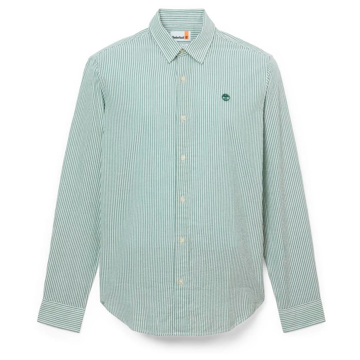 Мъжка риза с копчета Timberland L/S Seersucker Striped Shirt Regular Shirt - Myrtle Yd