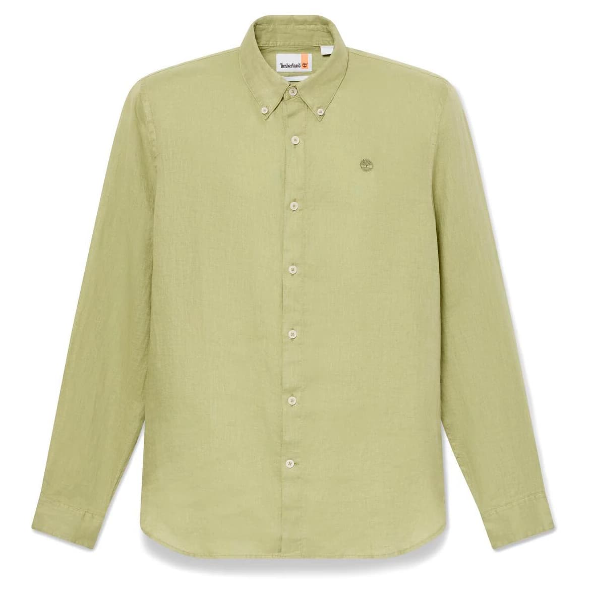 Мъжка риза с копчета Timberland Mill Brook Linen Shirt - Sage