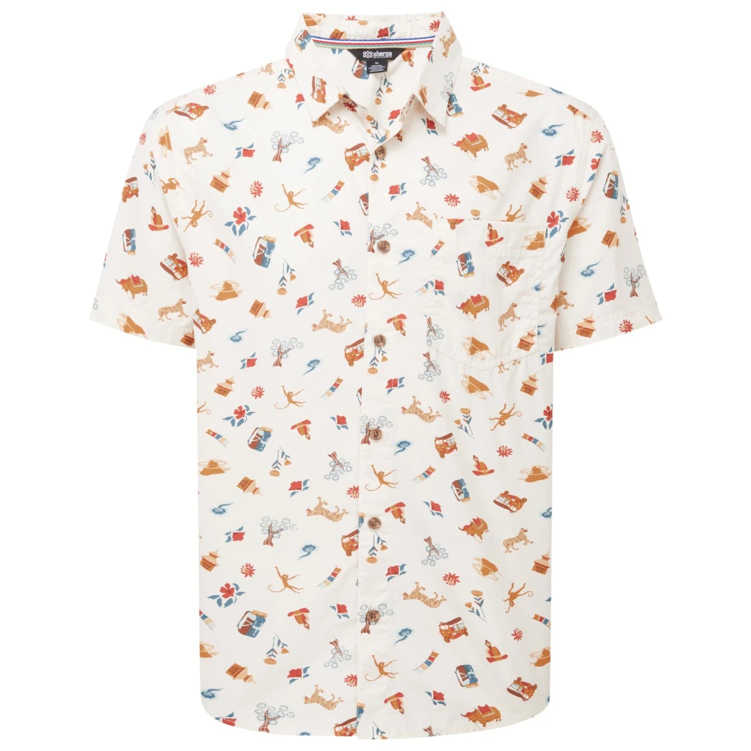 Мъжка риза с копчета Sherpa Balun S/S Shirt - Peetho Nepali